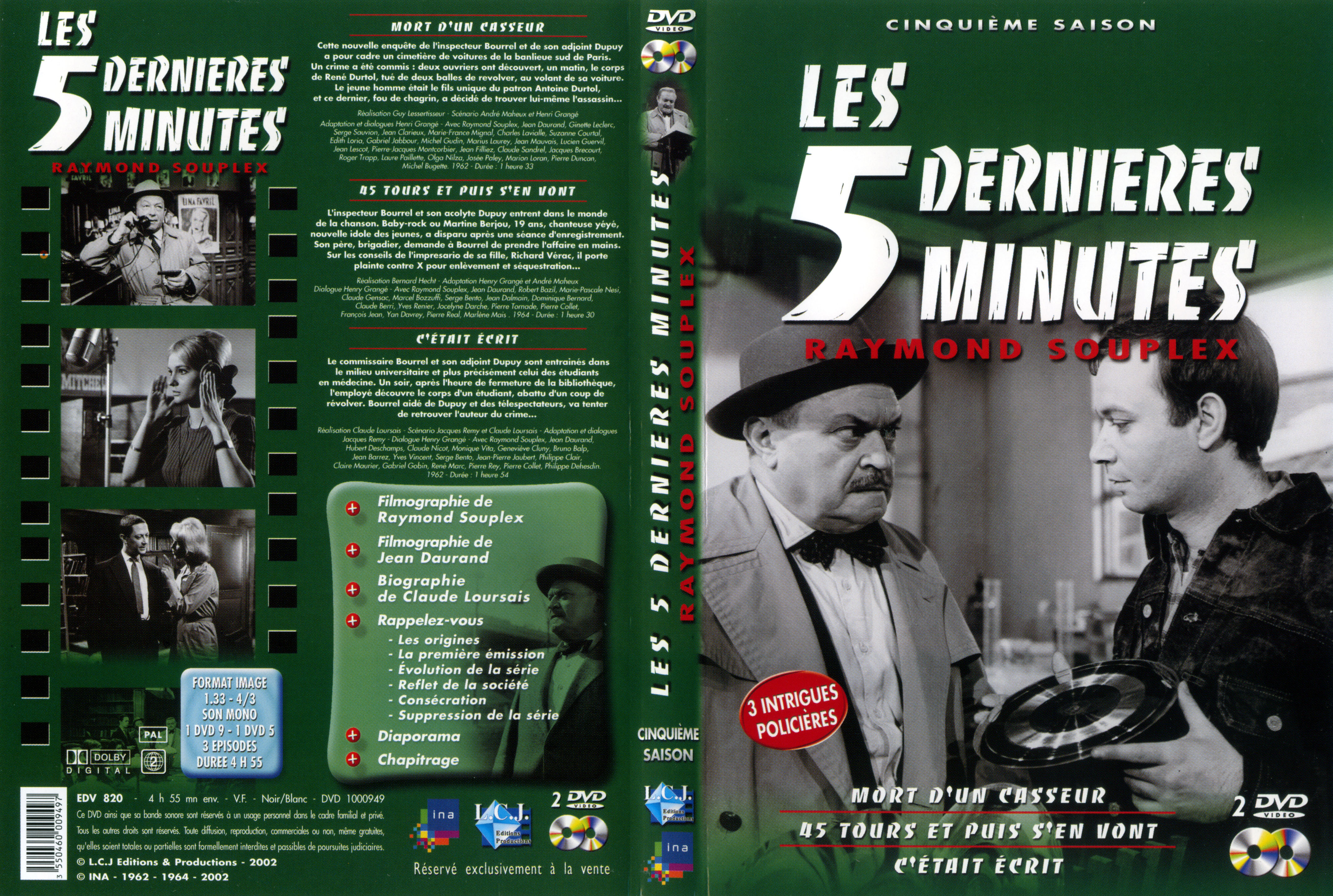 Jaquette DVD Les 5 dernires minutes Saison 05