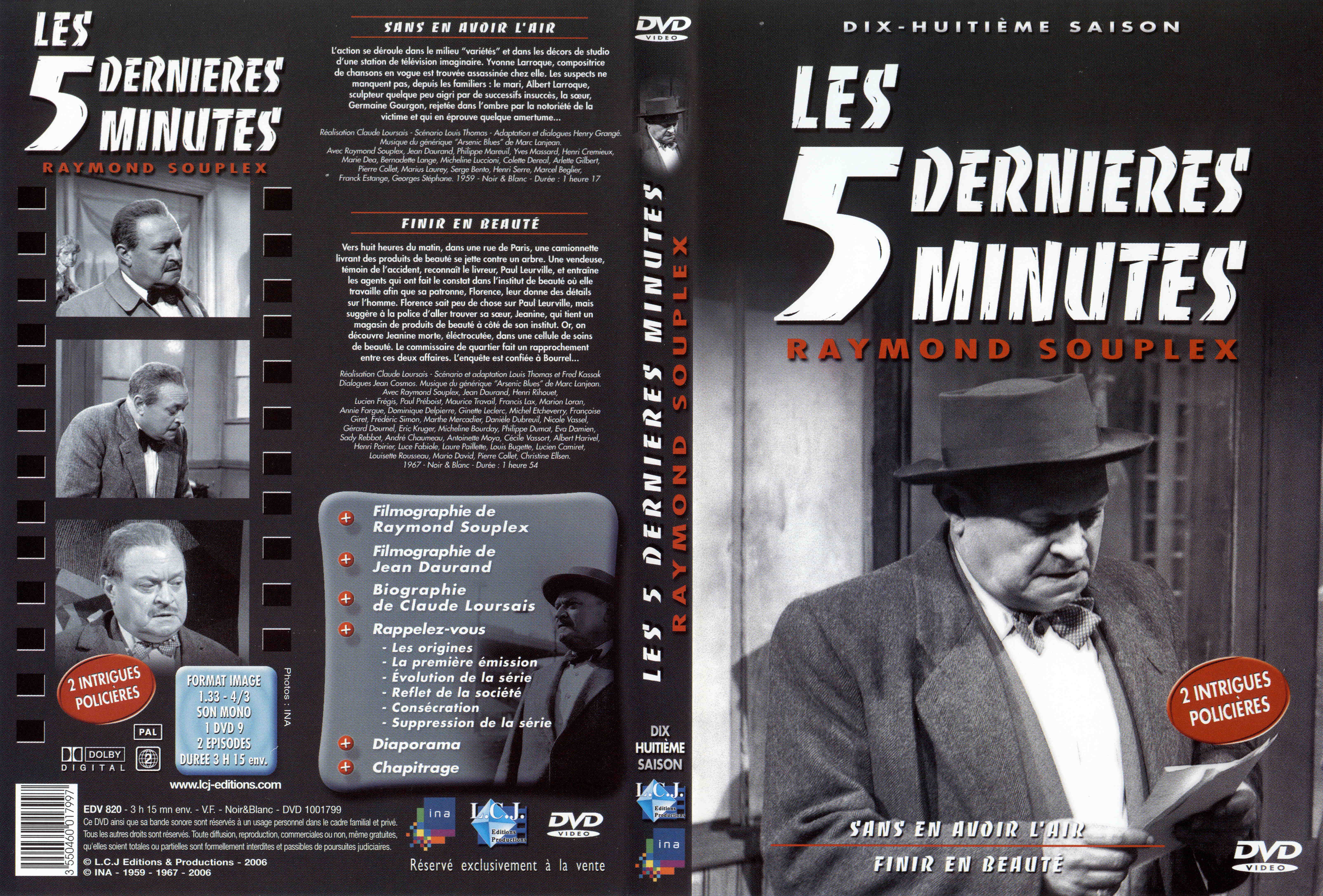 Jaquette DVD Les 5 dernires minutes Saison 18