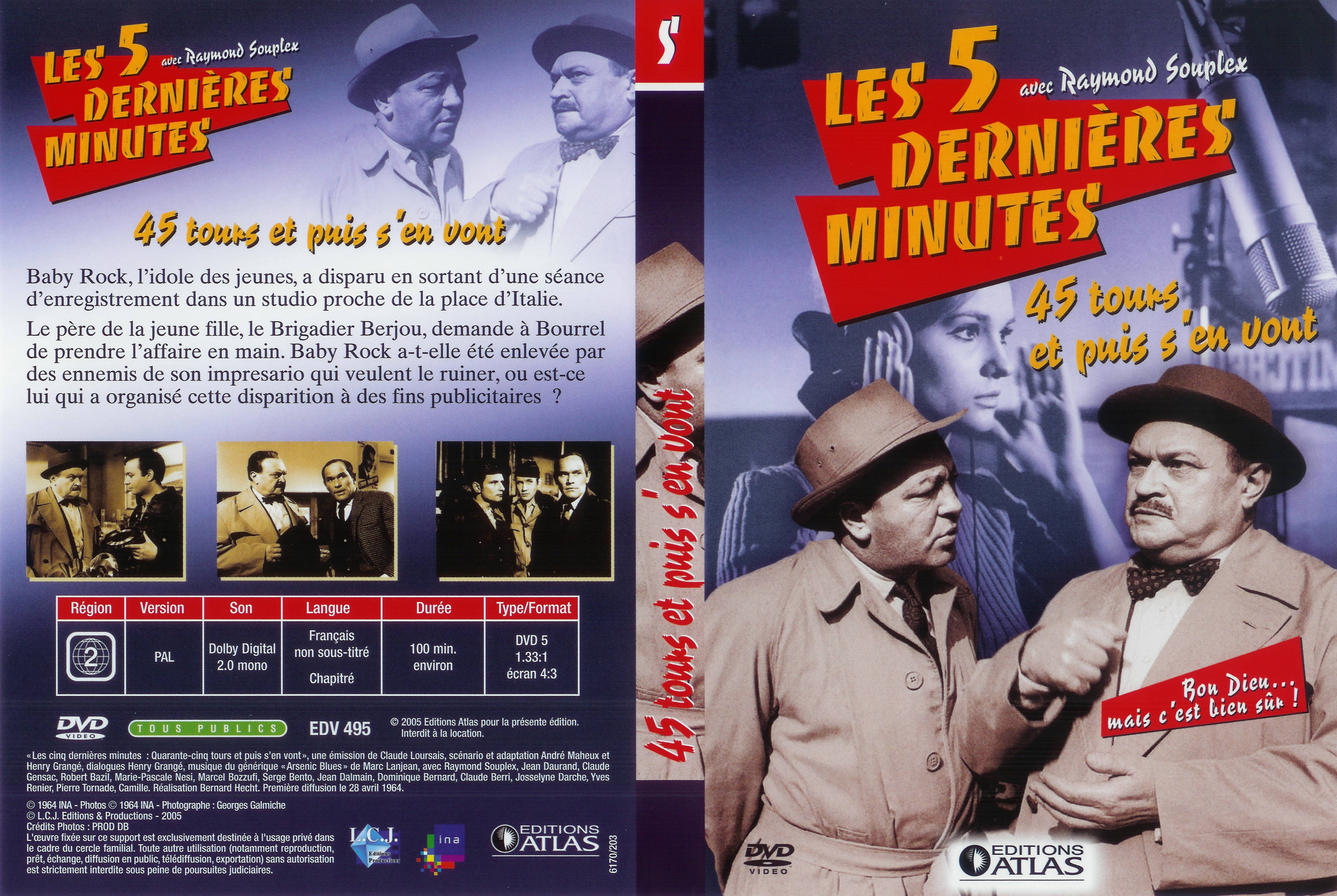 Jaquette DVD Les 5 dernieres minutes - 45 tours puis s en vont