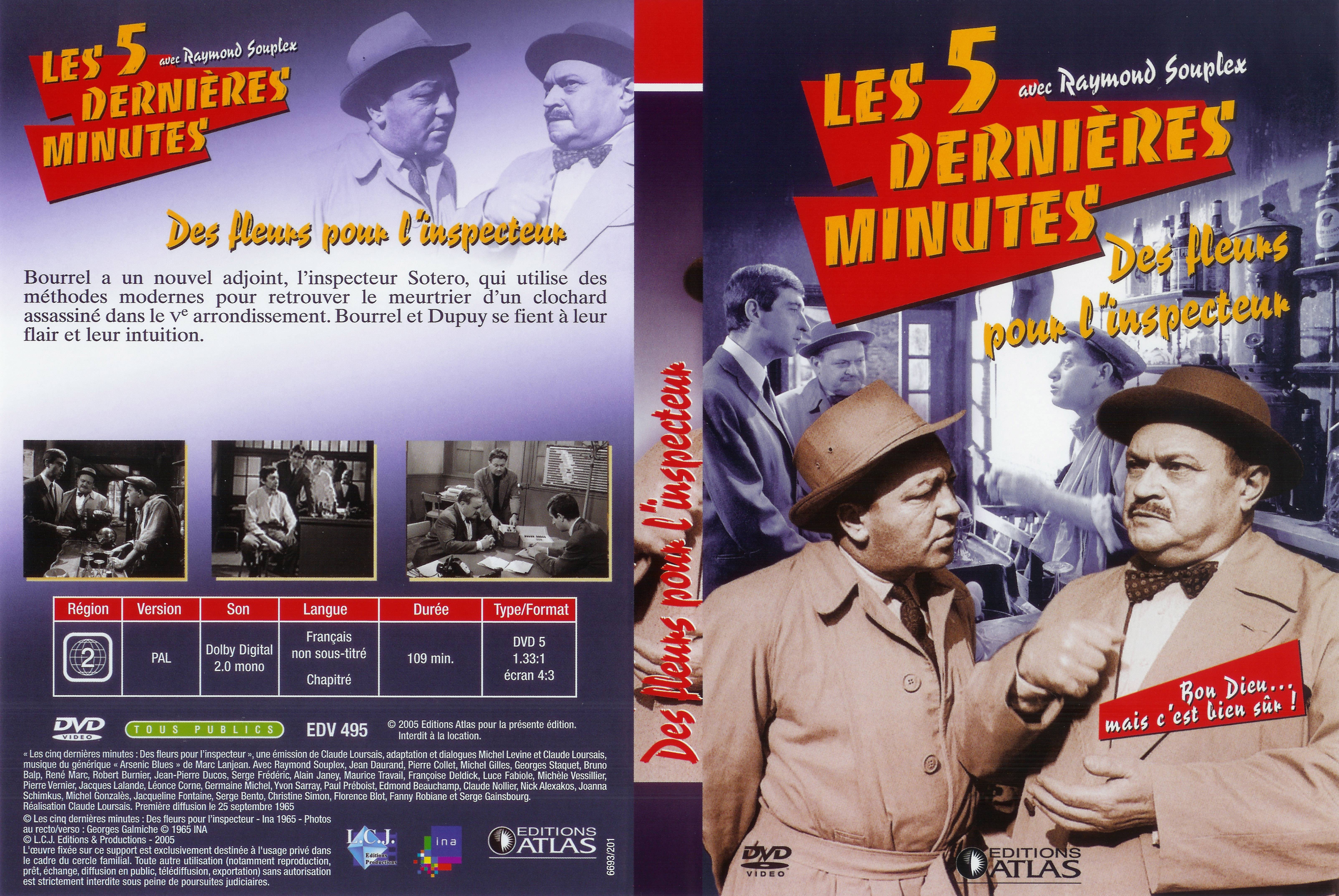 Jaquette DVD Les 5 dernieres minutes - Des fleurs pour l