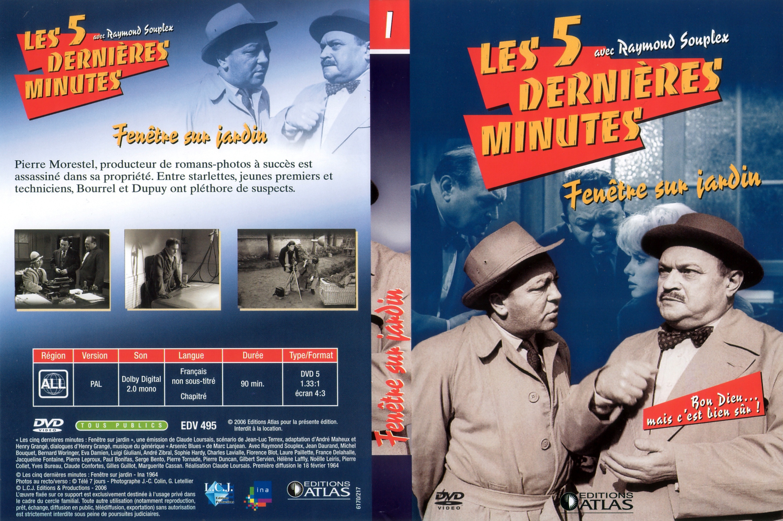 Jaquette DVD Les 5 dernieres minutes - Fenetre sur jardin