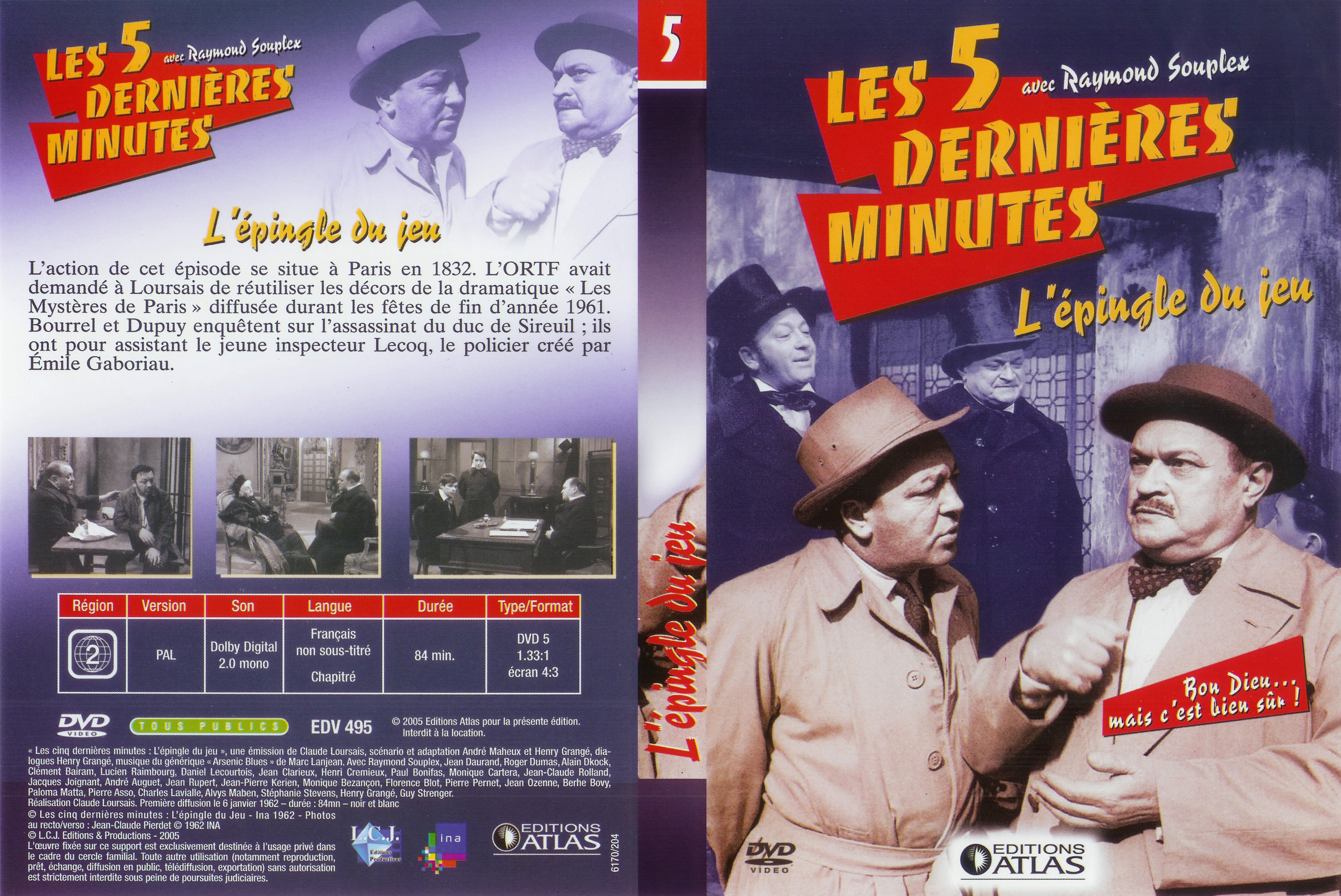 Jaquette DVD Les 5 dernieres minutes - L