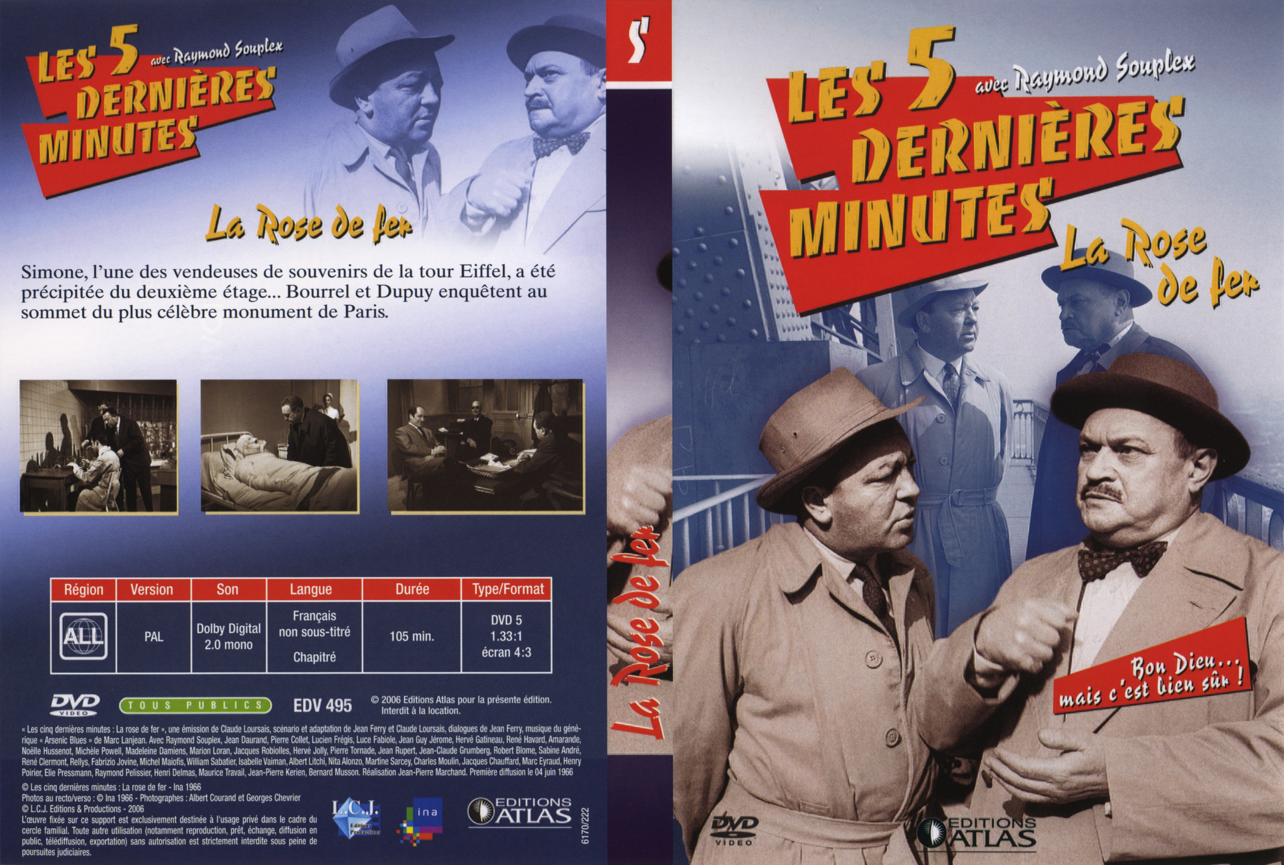 Jaquette DVD Les 5 dernieres minutes - La rose de fer