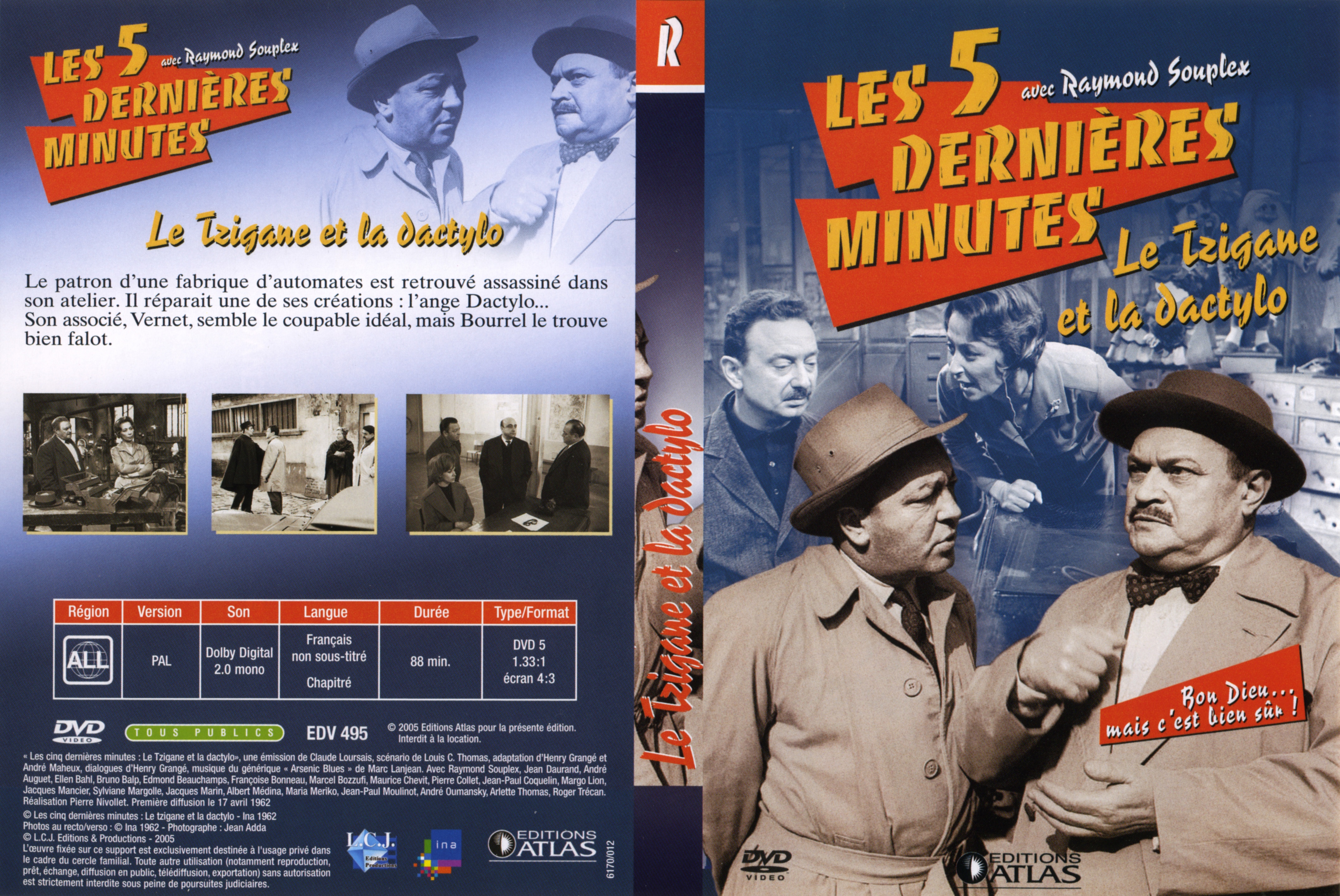 Jaquette DVD Les 5 dernieres minutes - Le tzigane et la dactylo