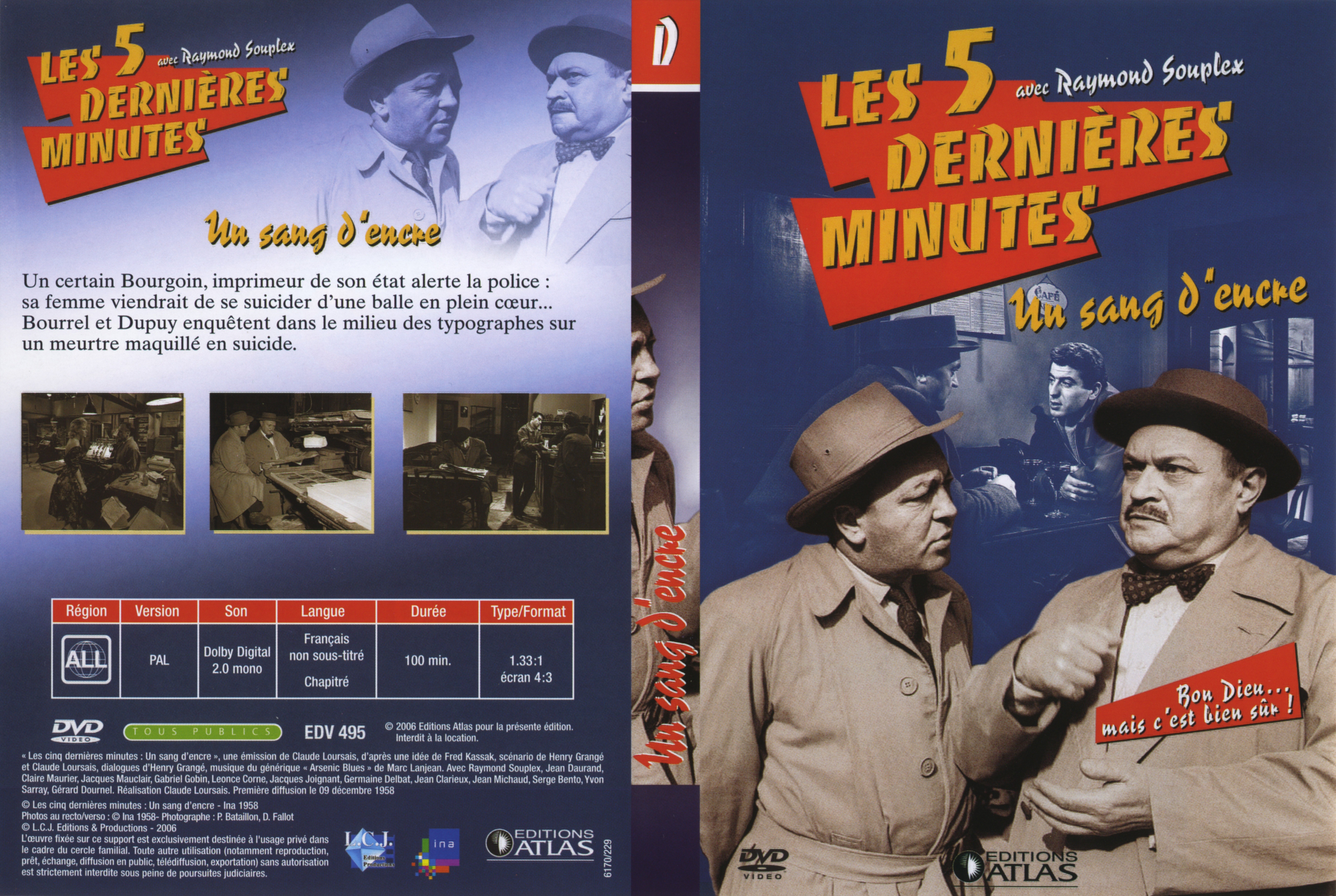 Jaquette DVD Les 5 dernieres minutes - Un sang d