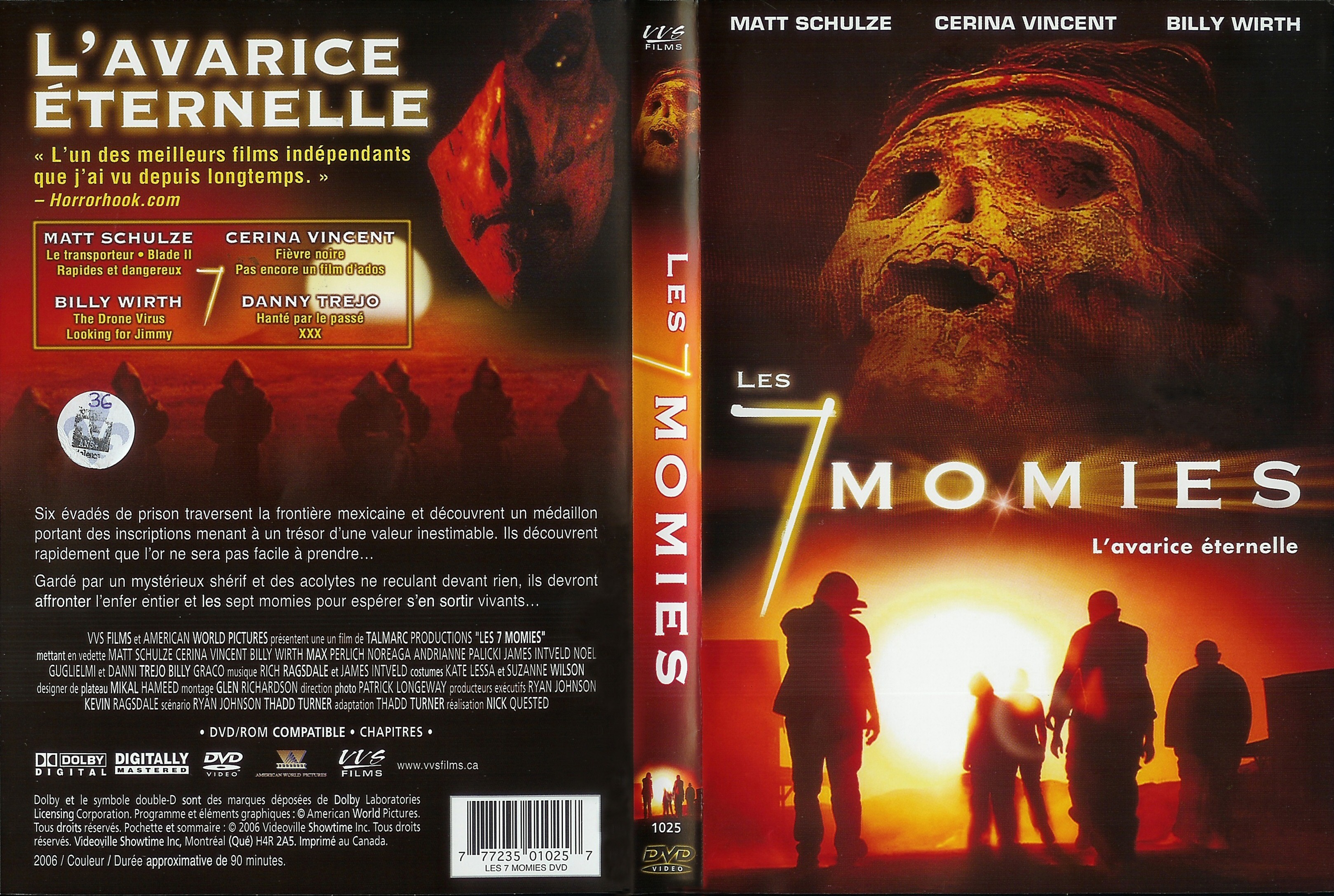 Jaquette DVD Les 7 momies