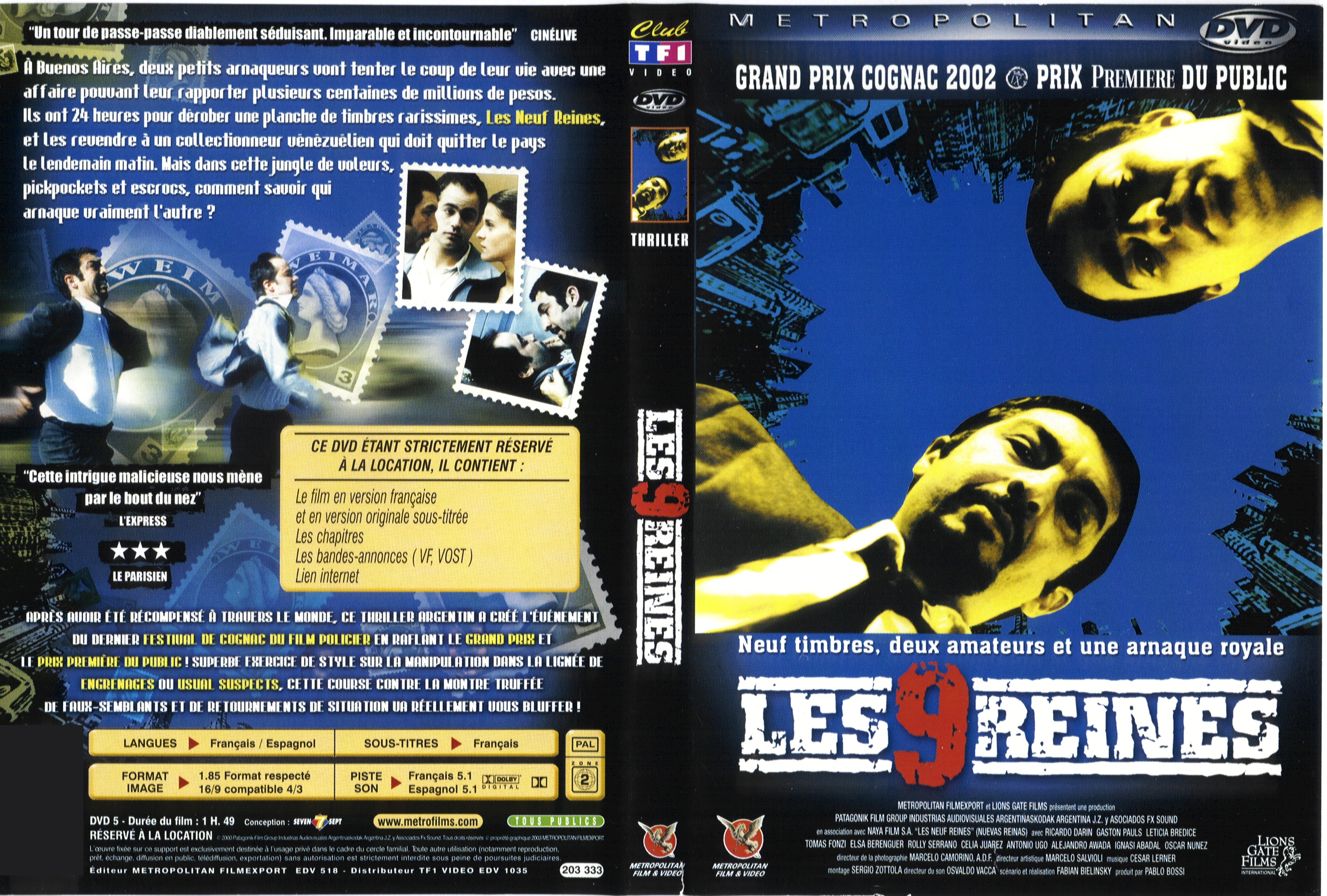 Jaquette DVD Les 9 reines v2