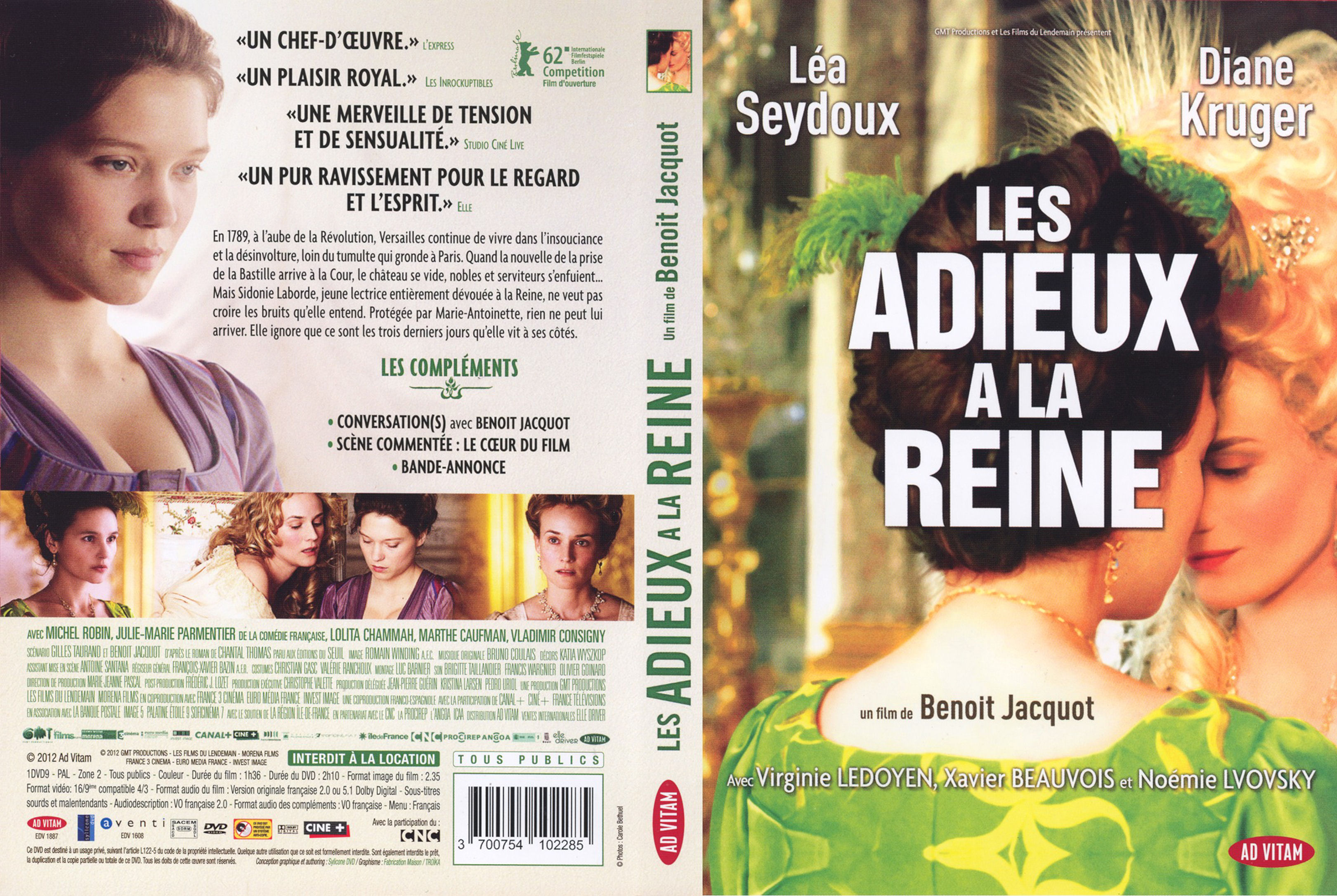 Jaquette DVD Les Adieux  la reine