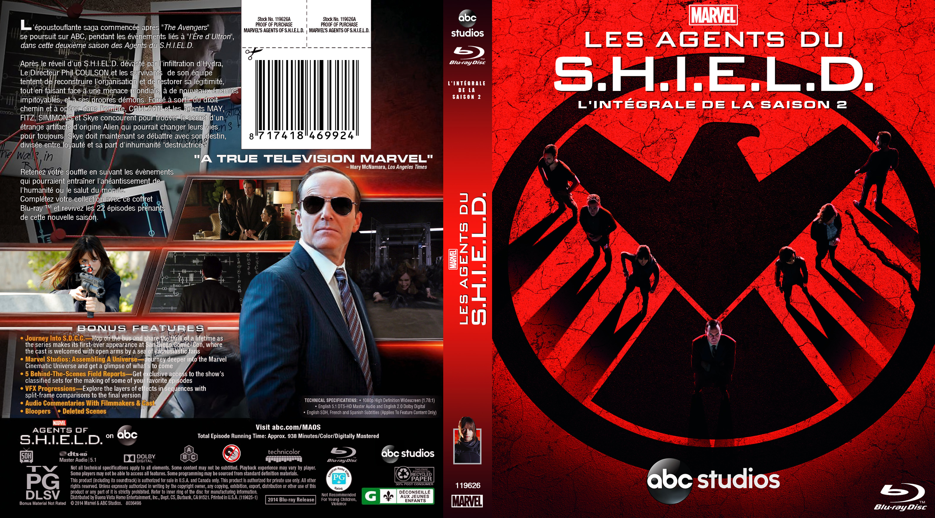 Jaquette DVD Les Agents du SHIELD Saison 2 custom (BLU-RAY)