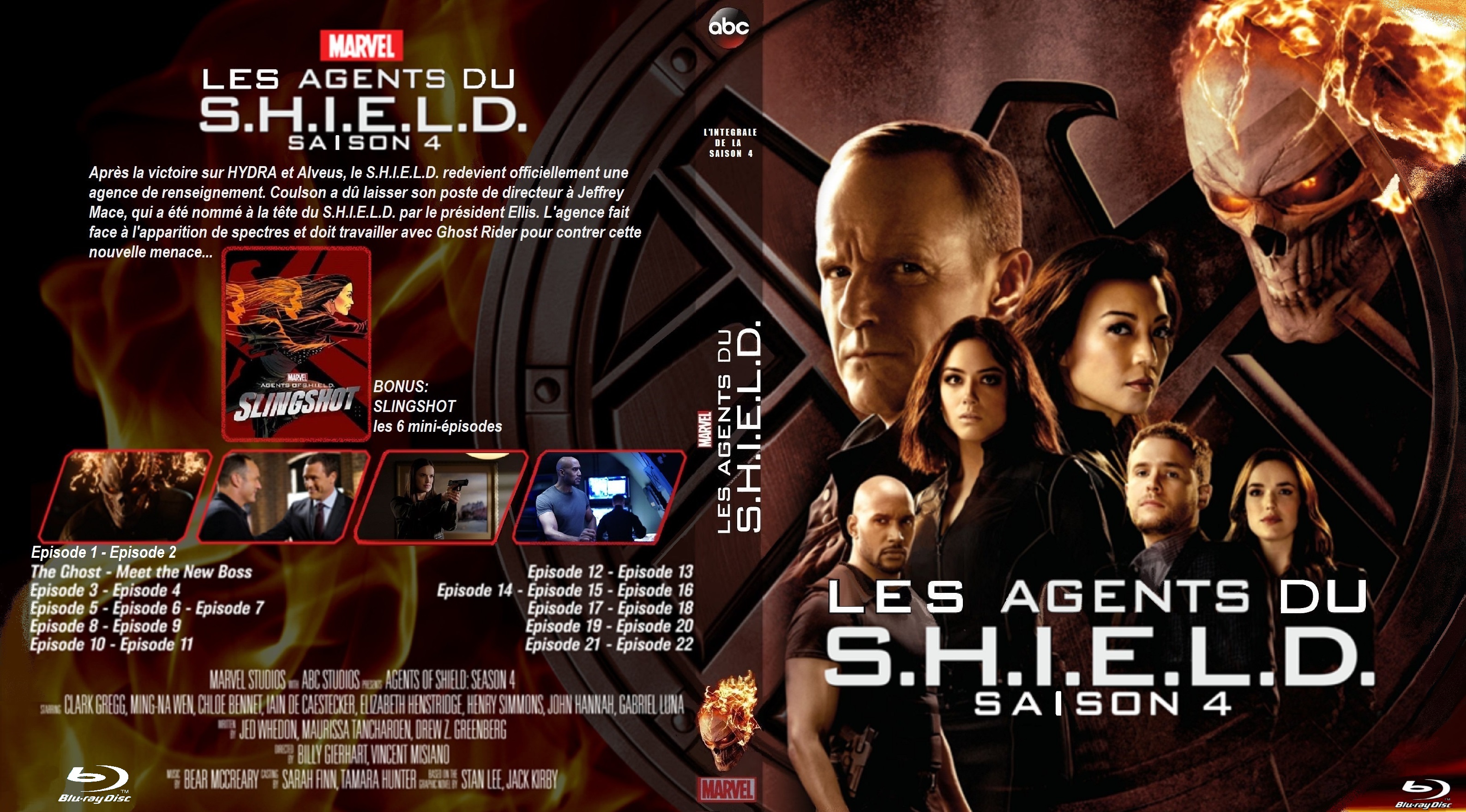 Jaquette DVD Les Agents du SHIELD Saison 4 custom (BLU-RAY)