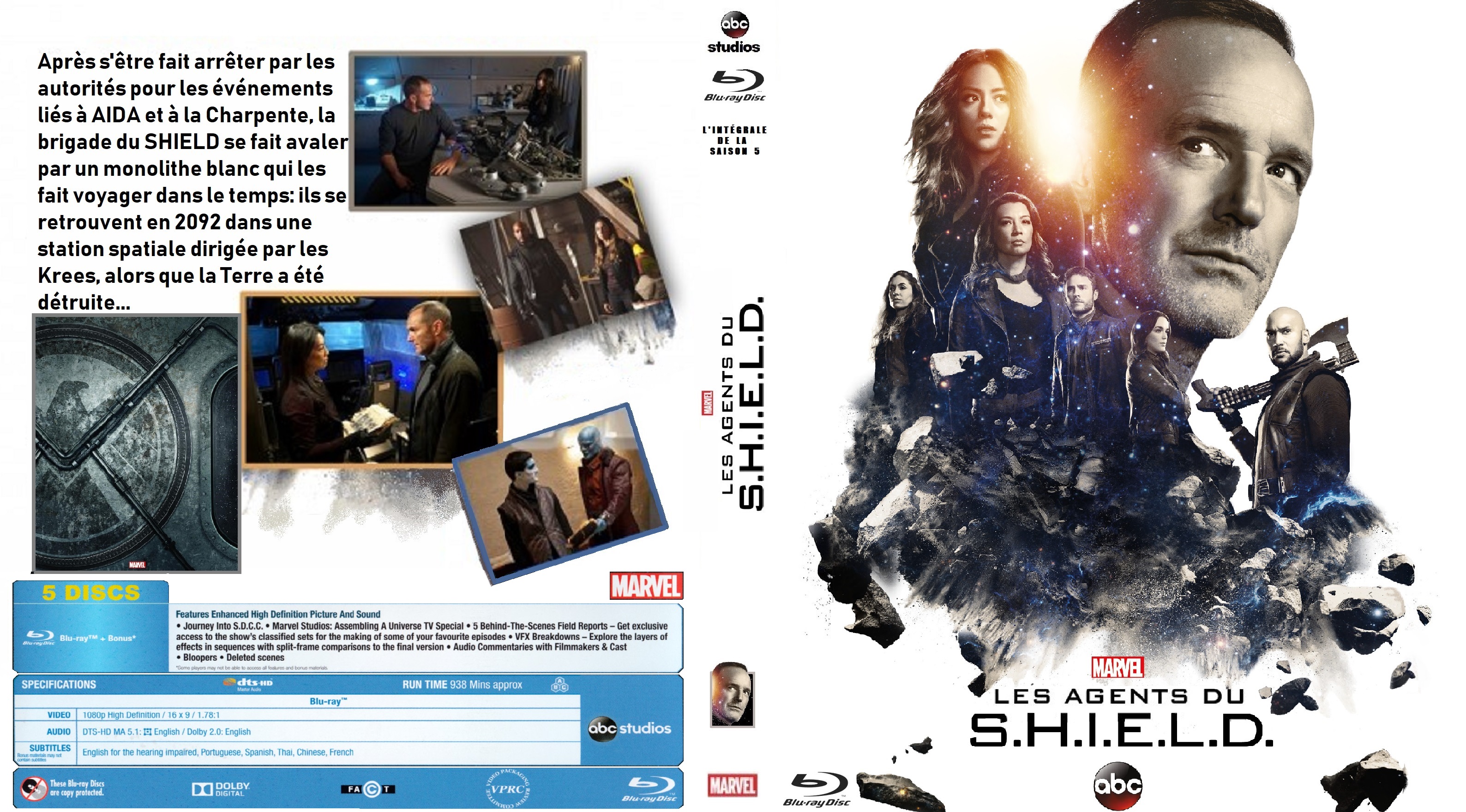 Jaquette DVD Les Agents du SHIELD Saison 5 custom (BLU-RAY)