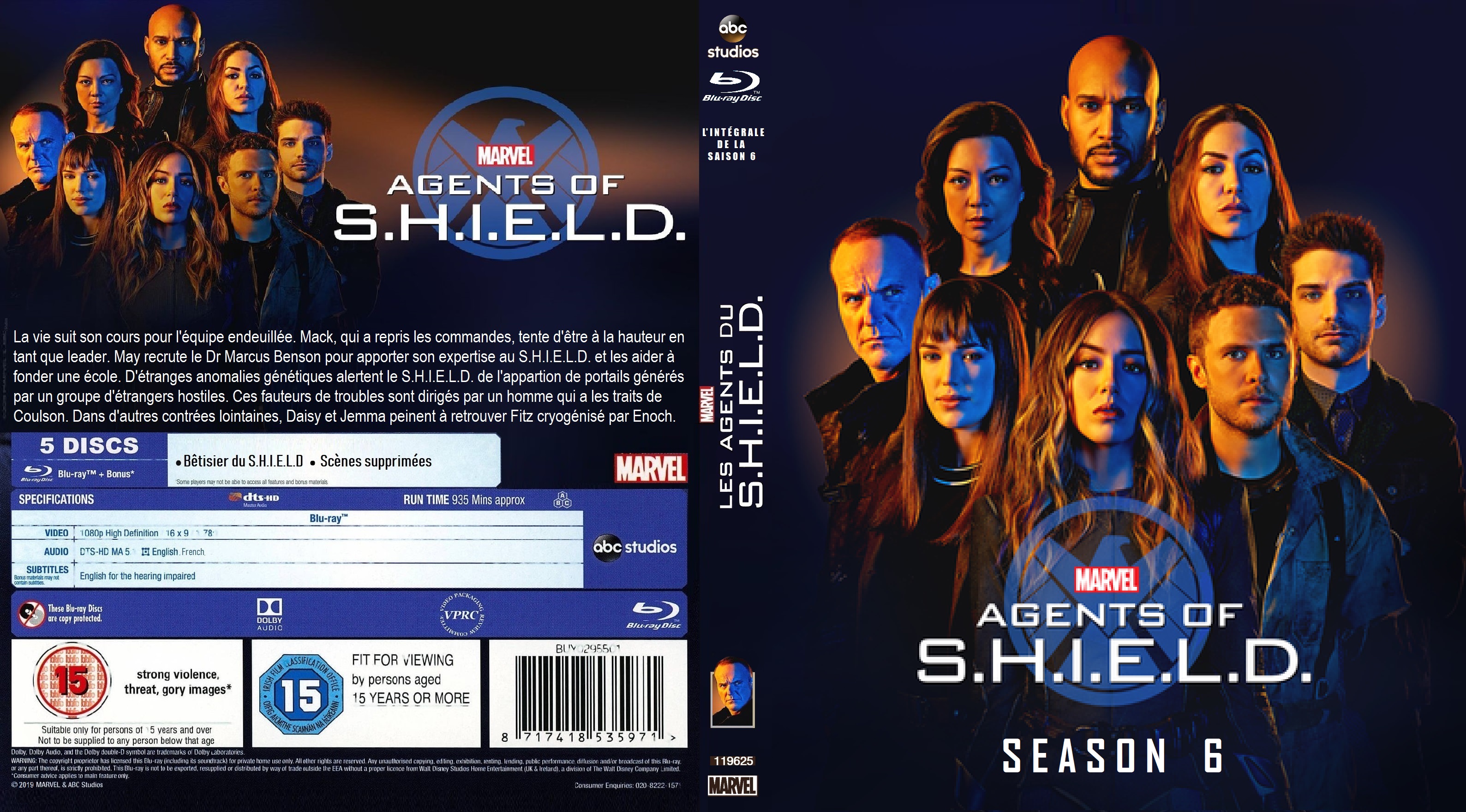 Jaquette DVD Les Agents du SHIELD Saison 6 custom (BLU-RAY)