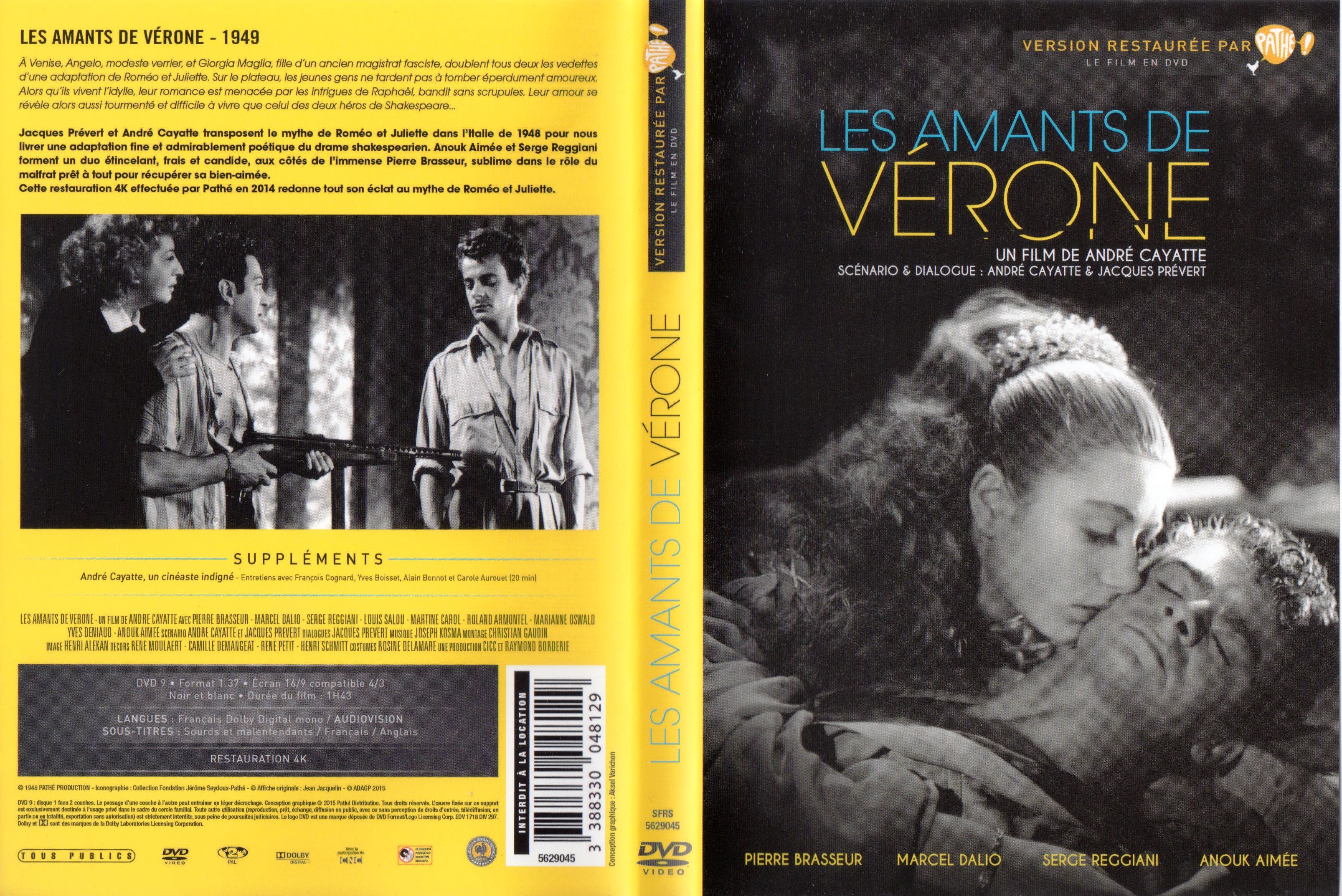 Jaquette DVD Les Amants de Vrone