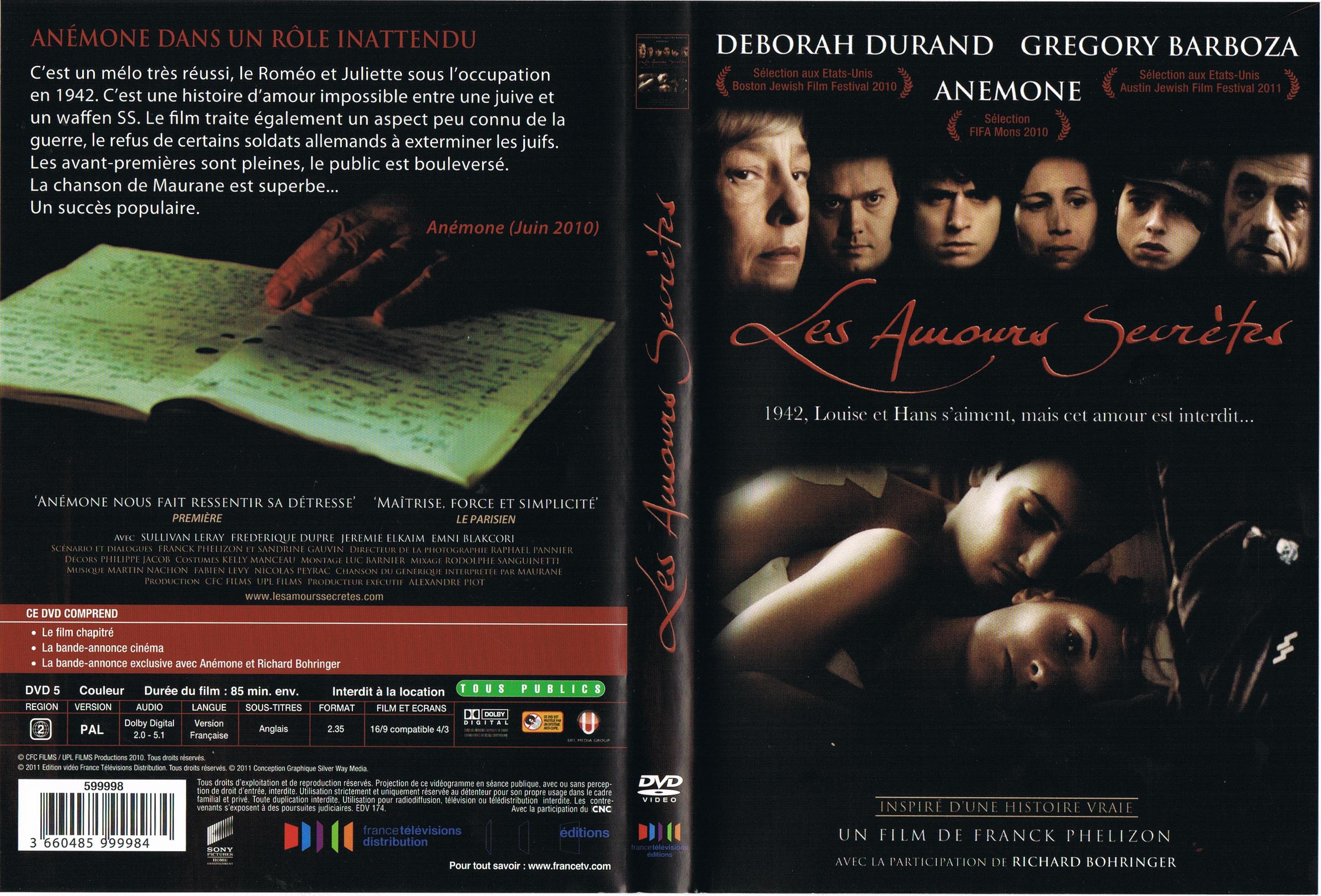 Jaquette DVD Les Amours Secretes