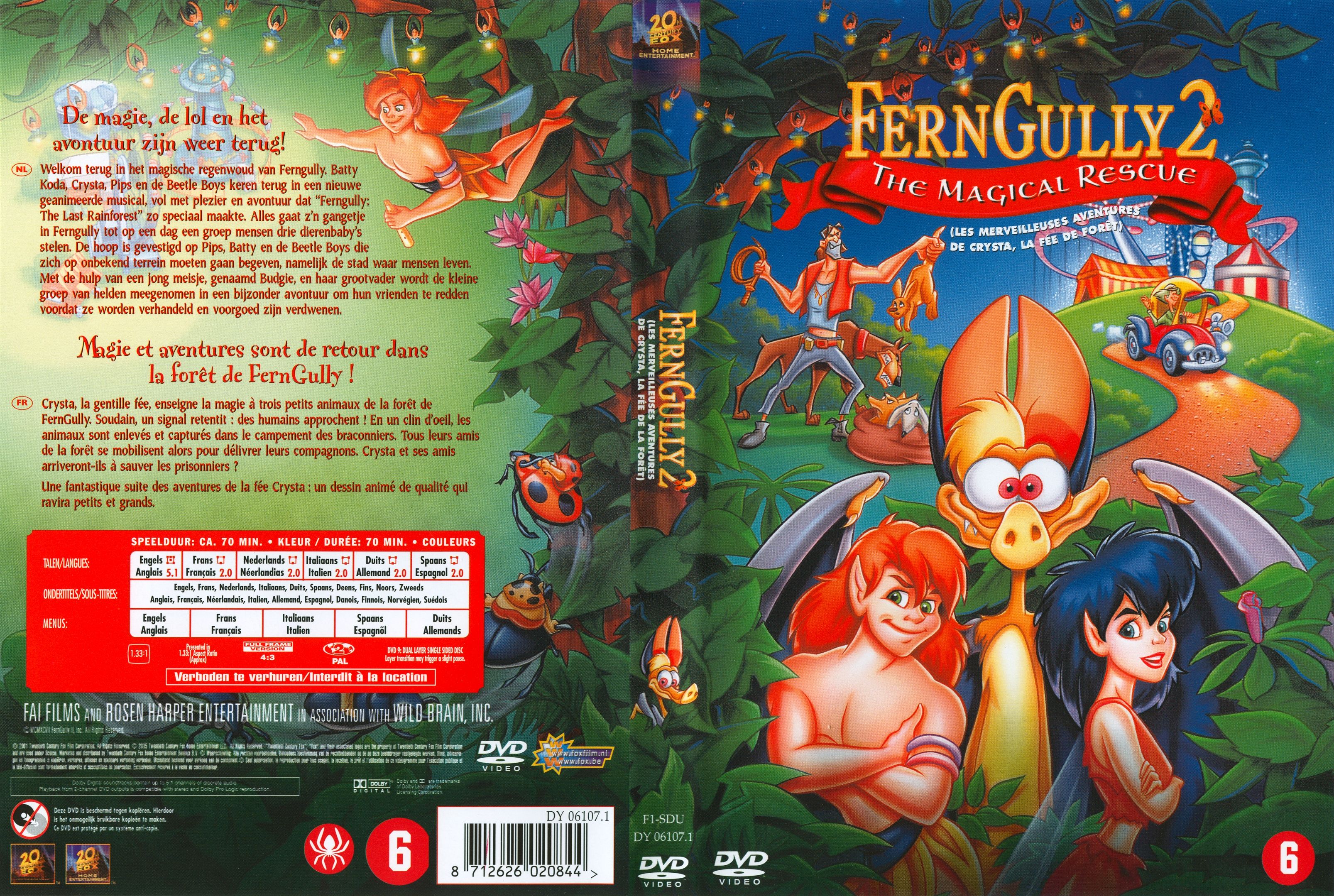 Jaquette DVD Les Aventures de Zak et Crysta dans la foret tropicale de FernGully 2