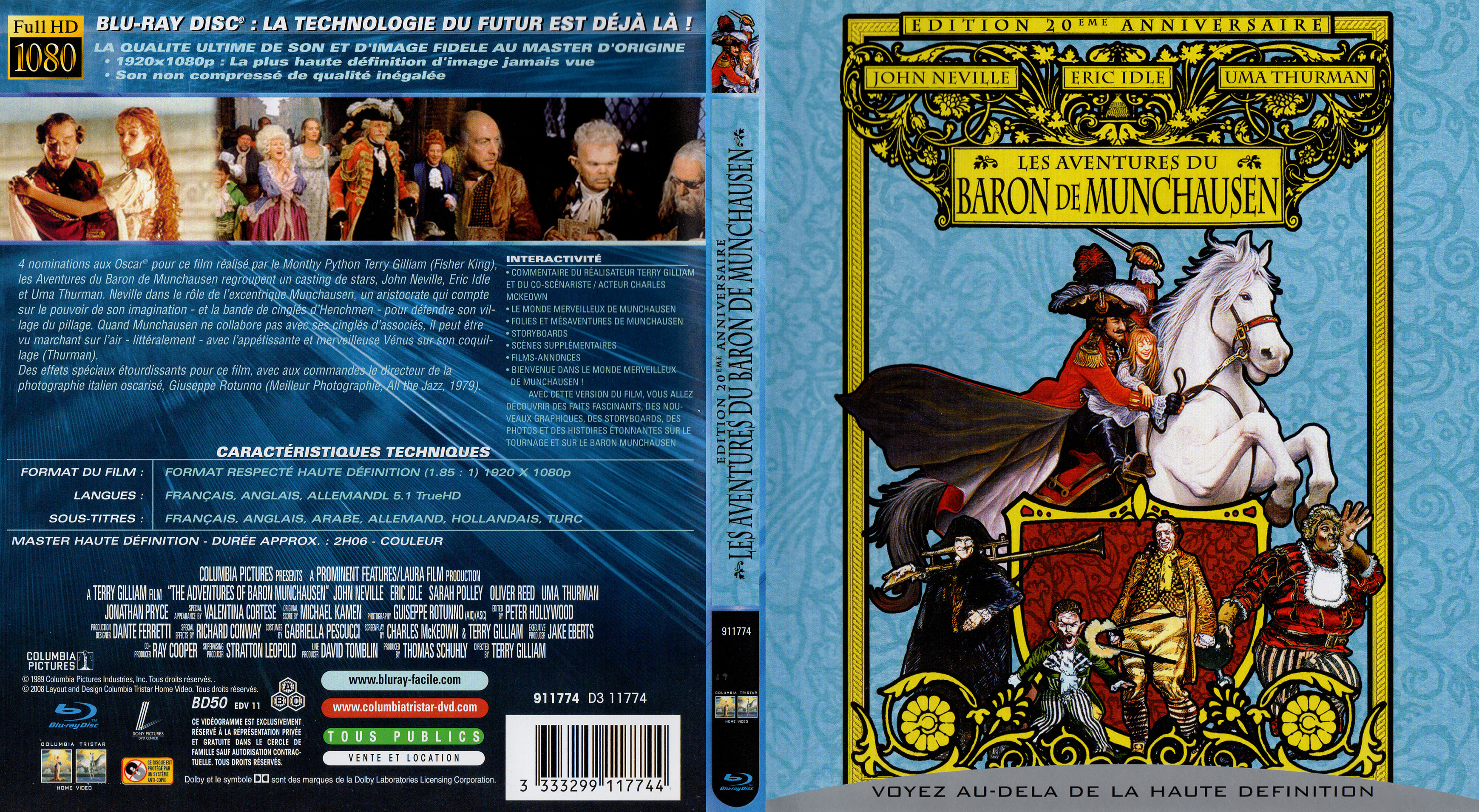Jaquette DVD Les Aventures du baron de Munchausen (BLU-RAY)