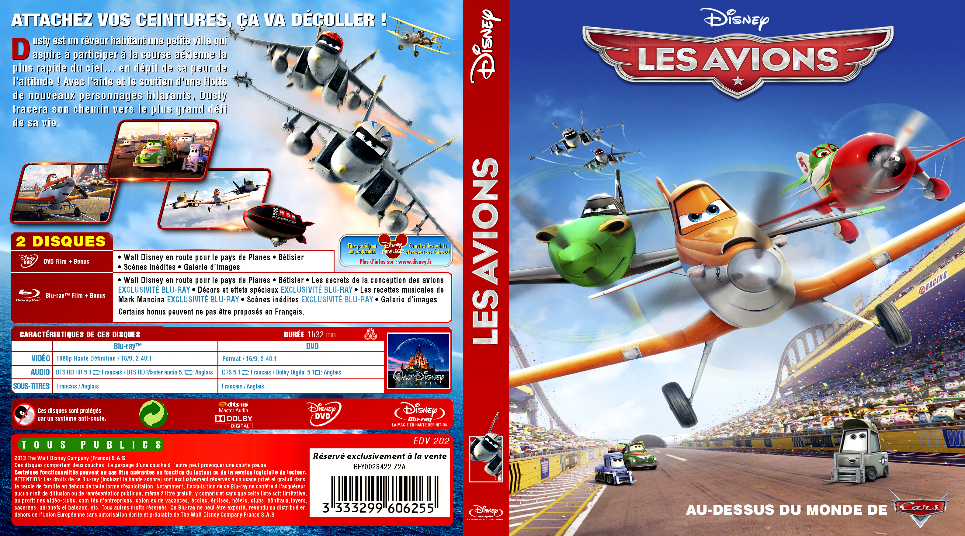 Jaquette DVD Les Avions (Canadienne) custom (BLU-RAY)