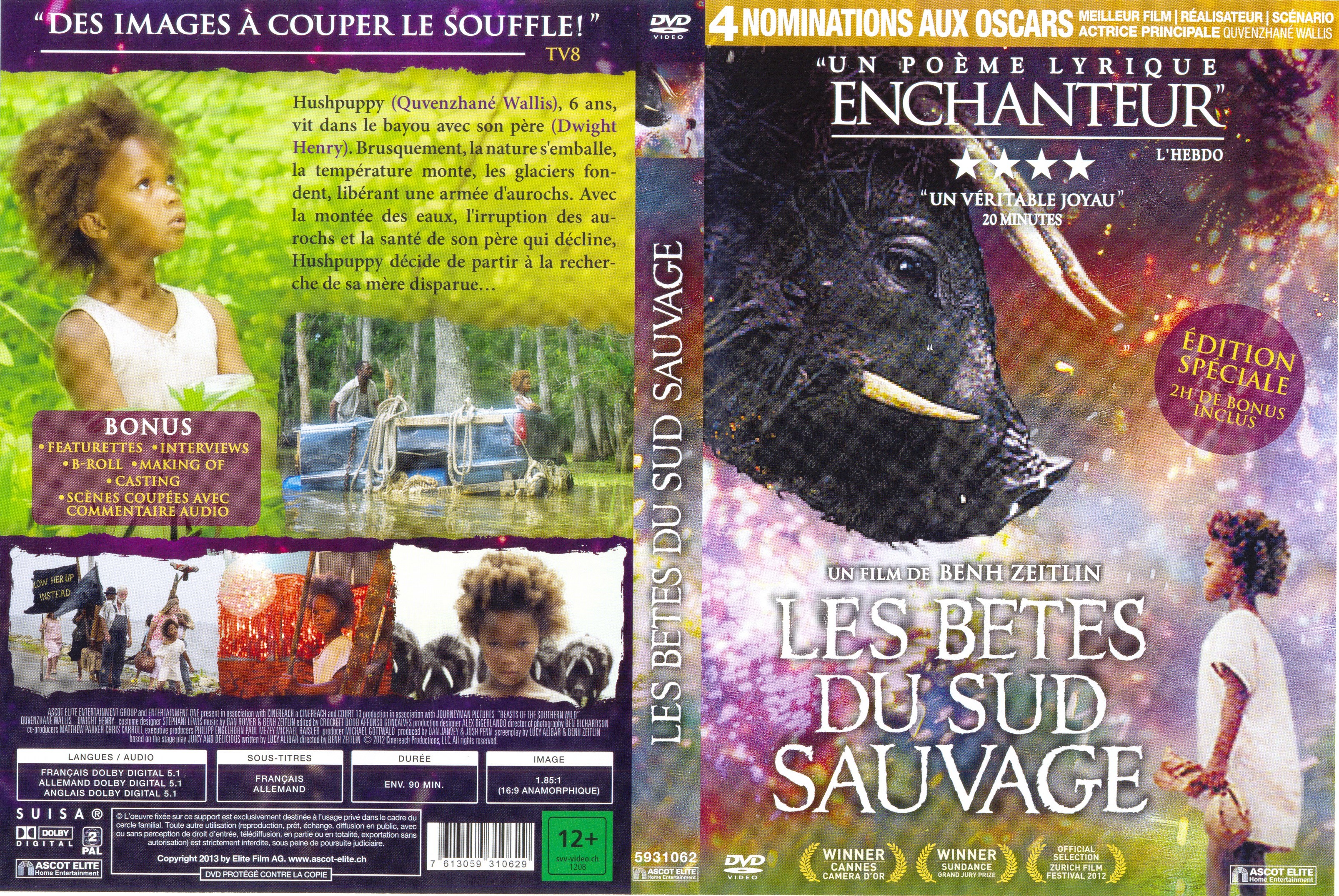 Jaquette DVD Les Btes du Sud Sauvage