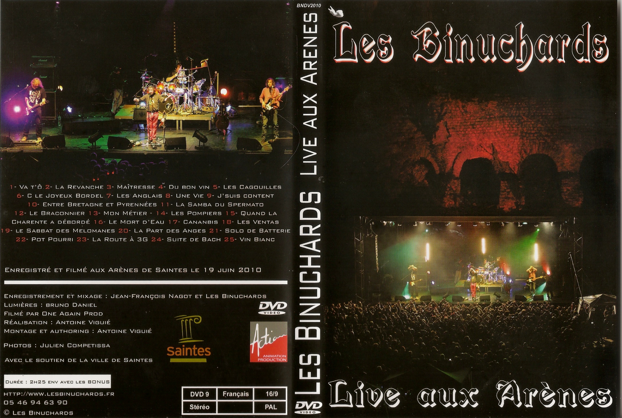 Jaquette DVD Les Binuchards Live Aux Arnes