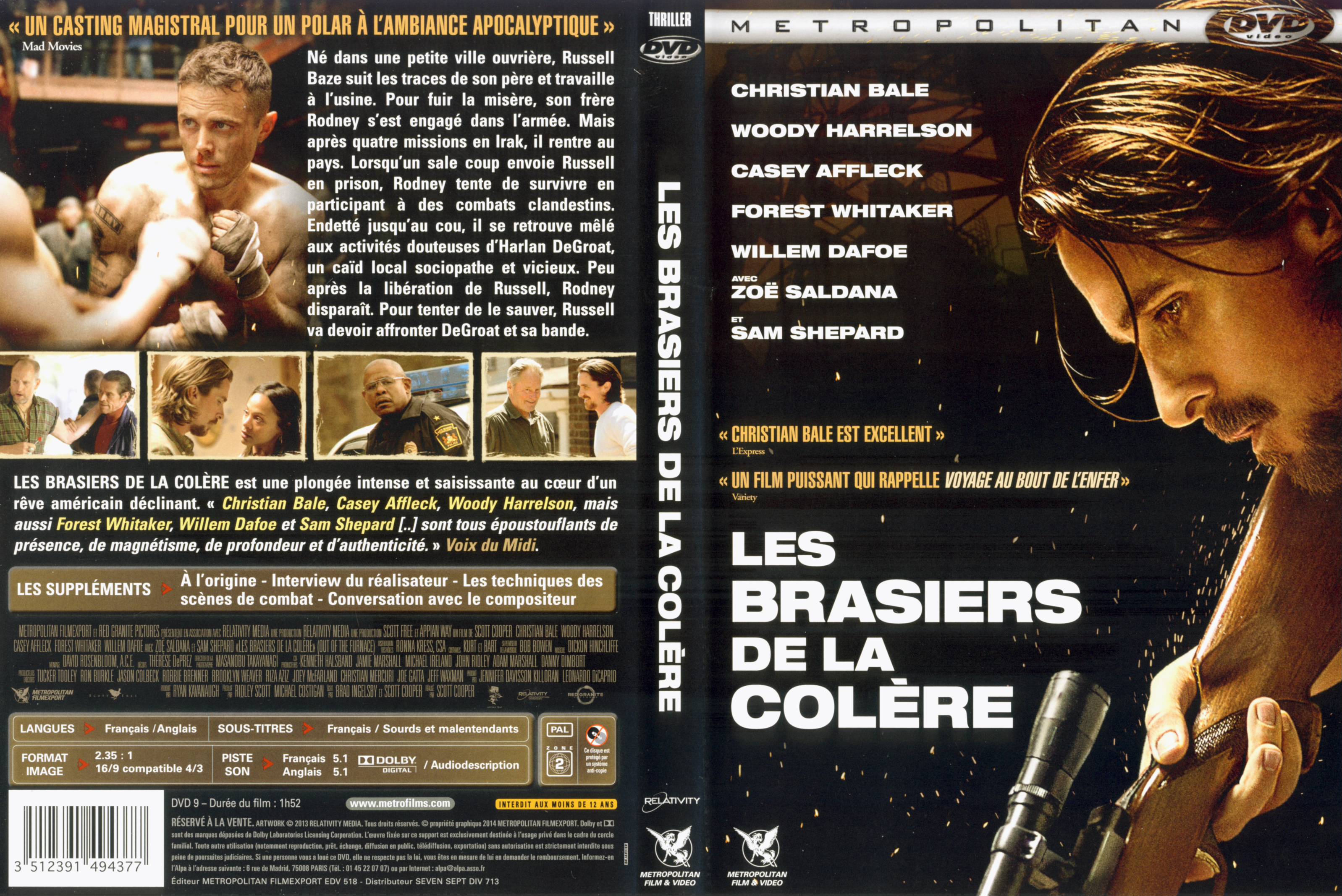 Jaquette DVD Les Brasiers de la Colre
