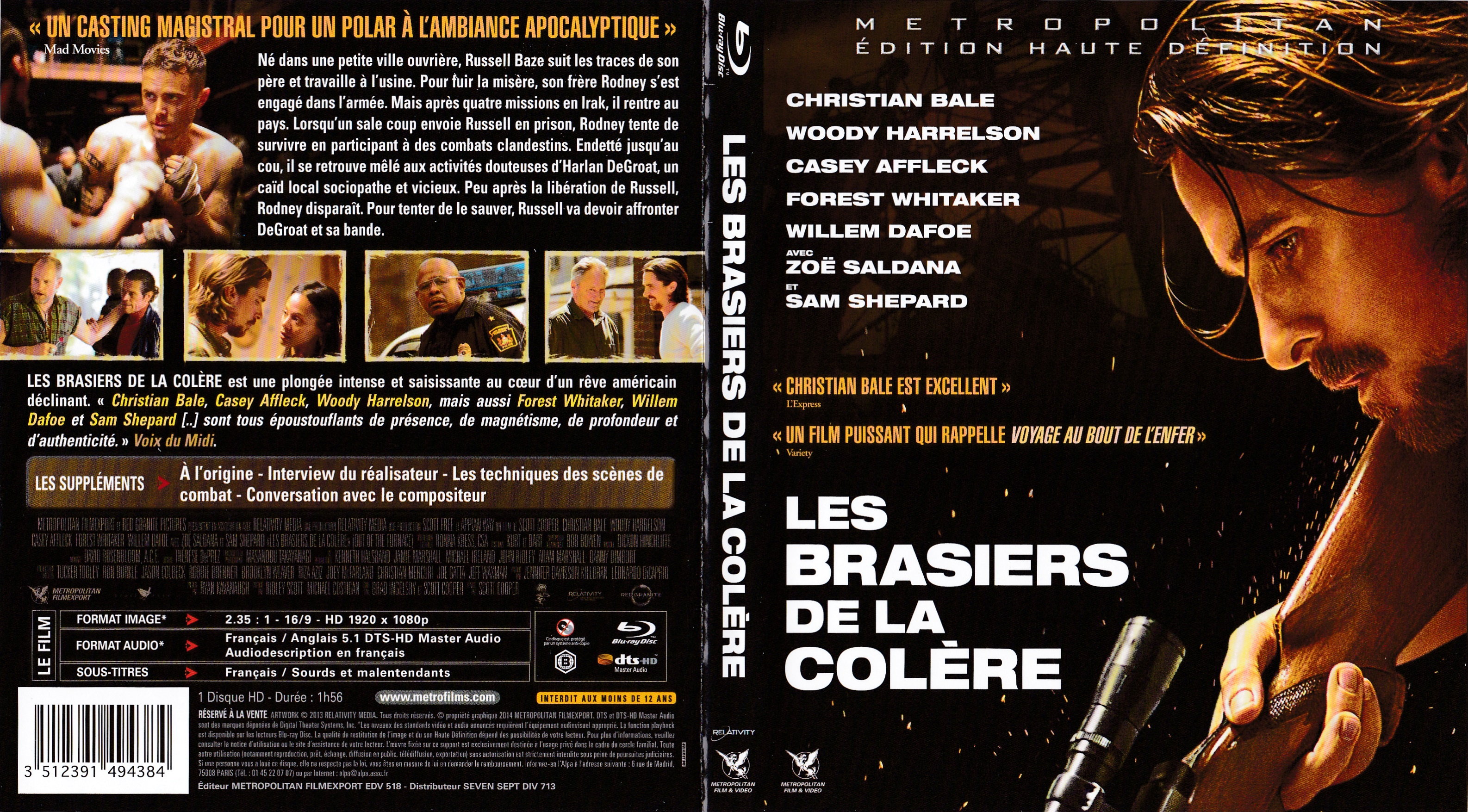 Jaquette DVD Les Brasiers de la Colre (BLU-RAY)