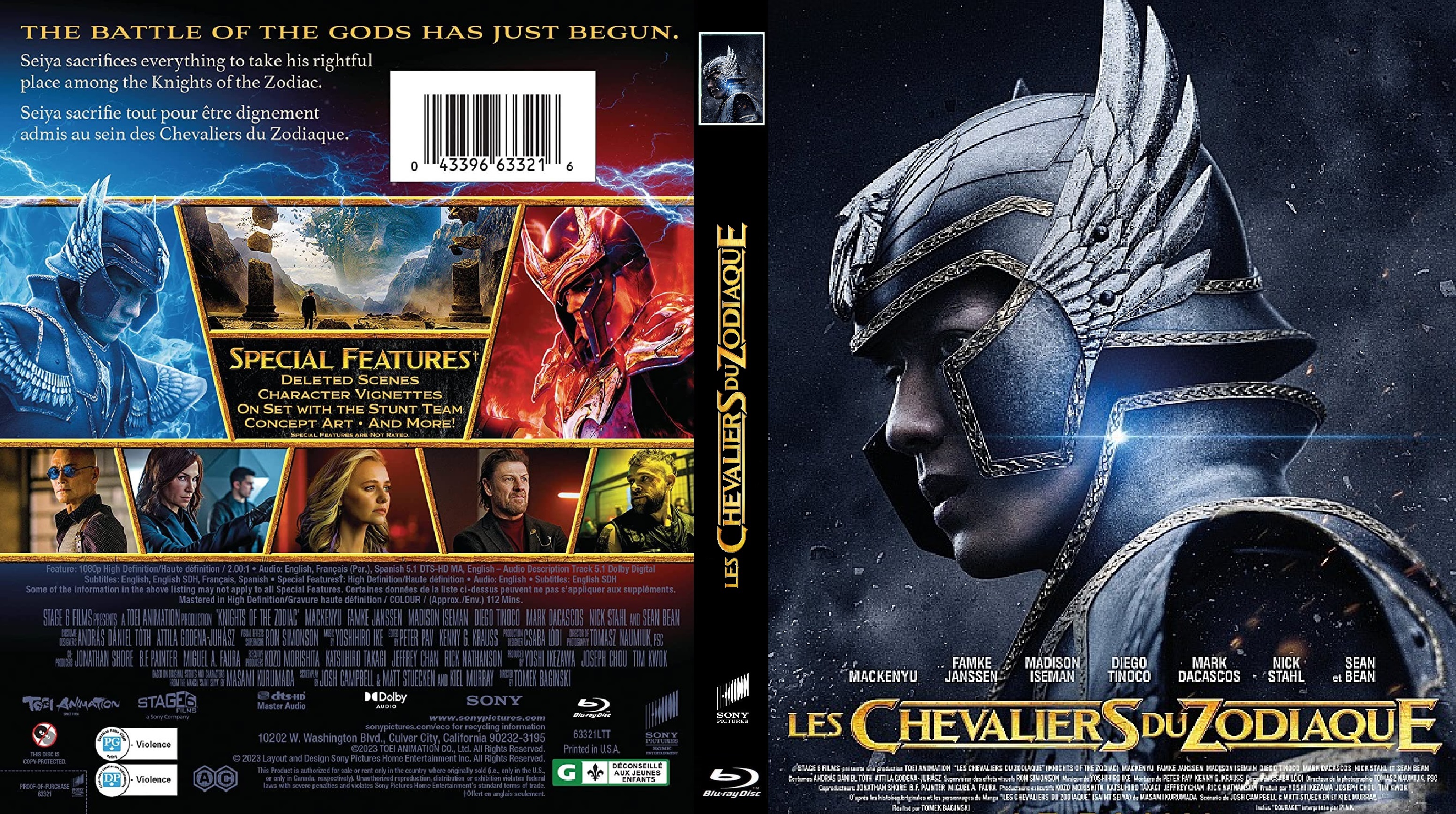 Jaquette DVD Les Chevaliers du Zodiaque  BLU RAY custom (2023)