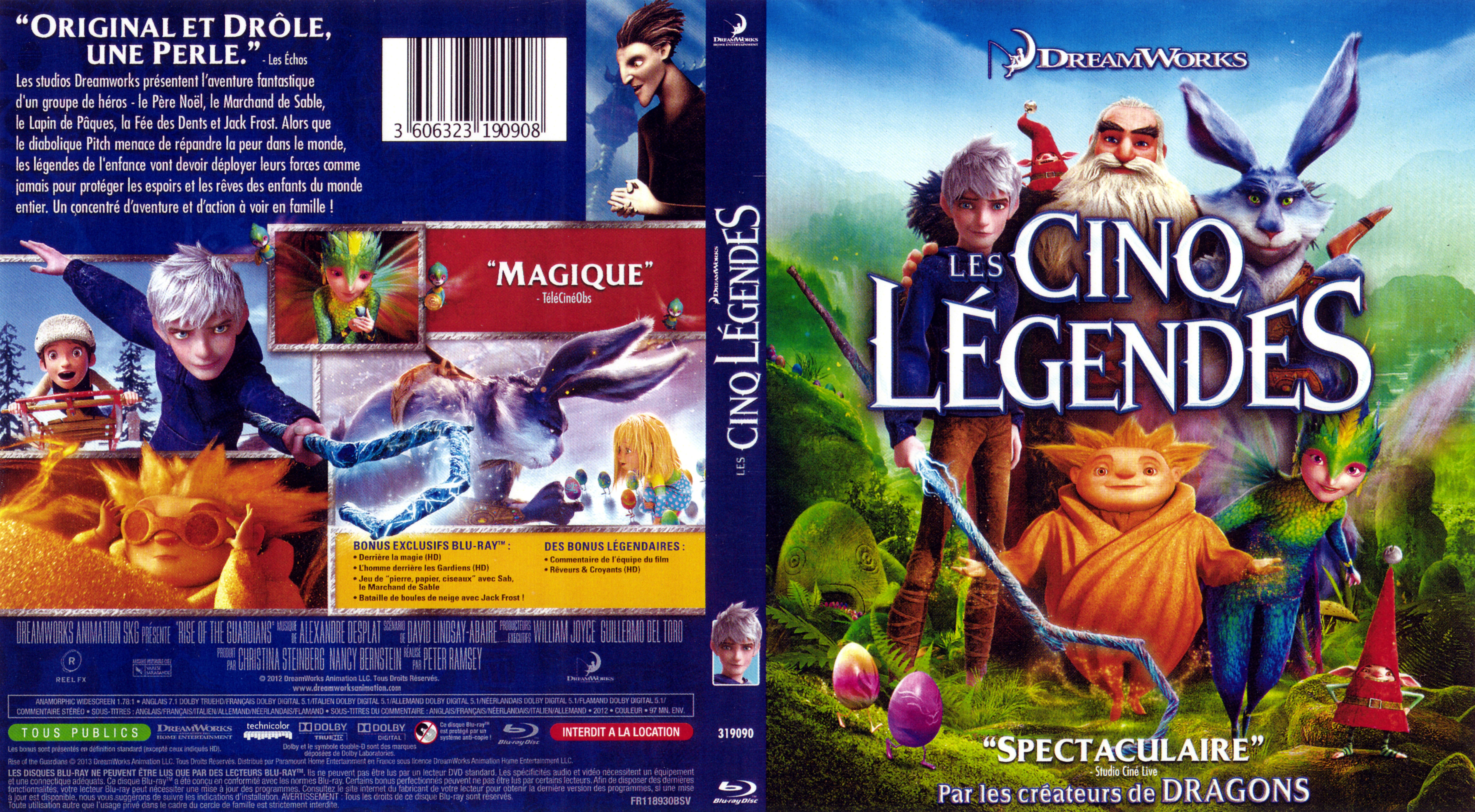 Jaquette DVD Les Cinq lgendes (BLU-RAY) v2