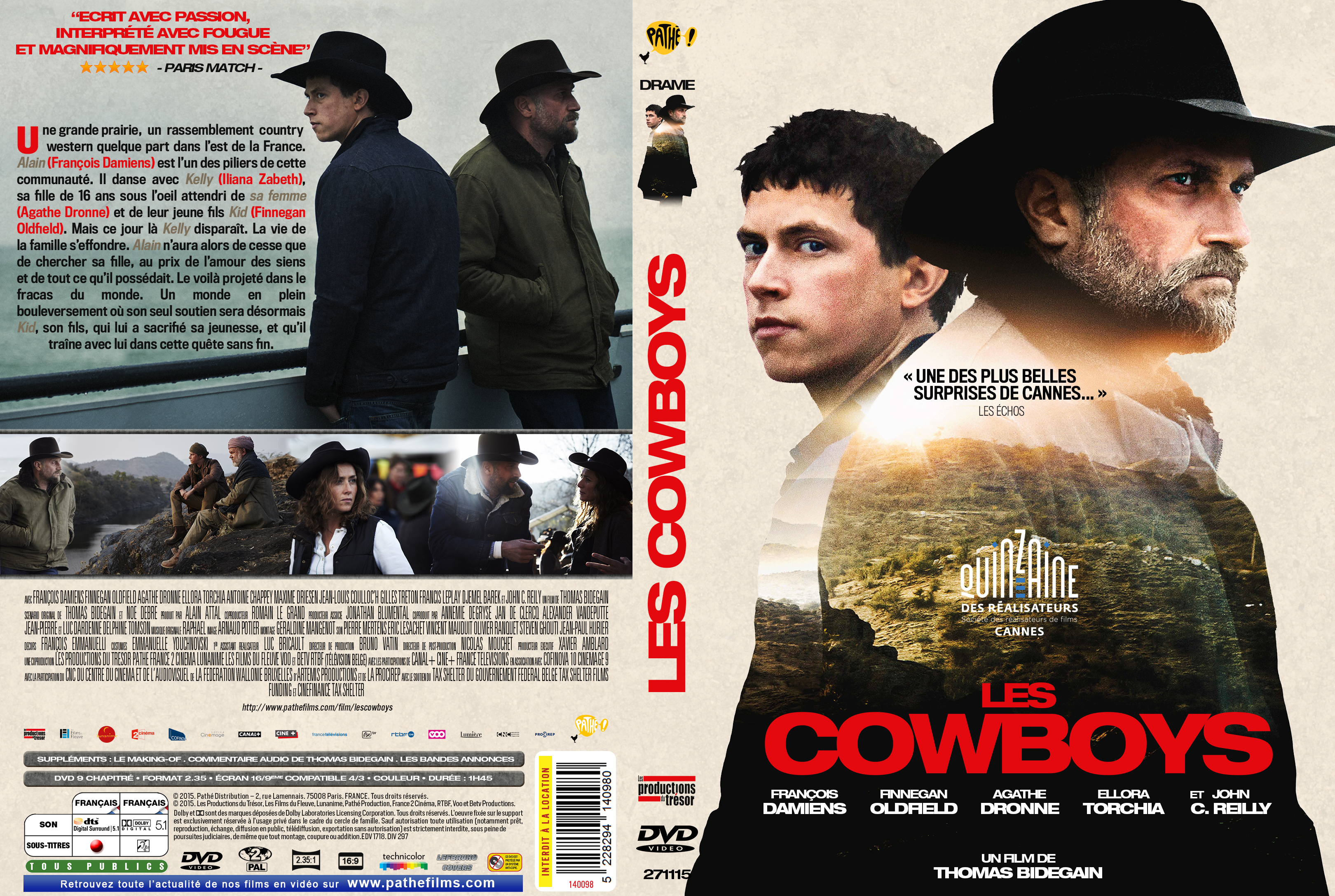 Jaquette DVD Les Cowboys (2015) custom