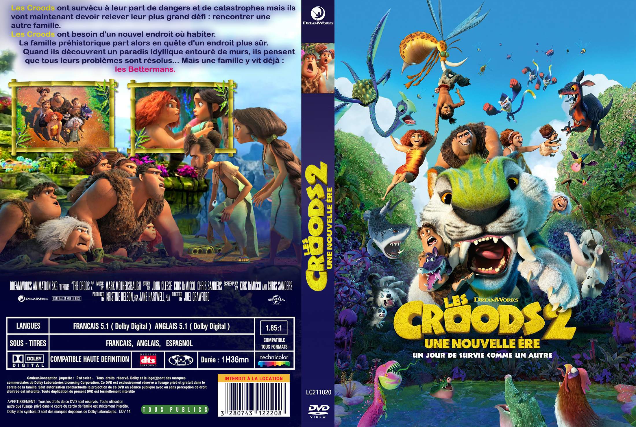 Jaquette DVD Les Croods 2 custom