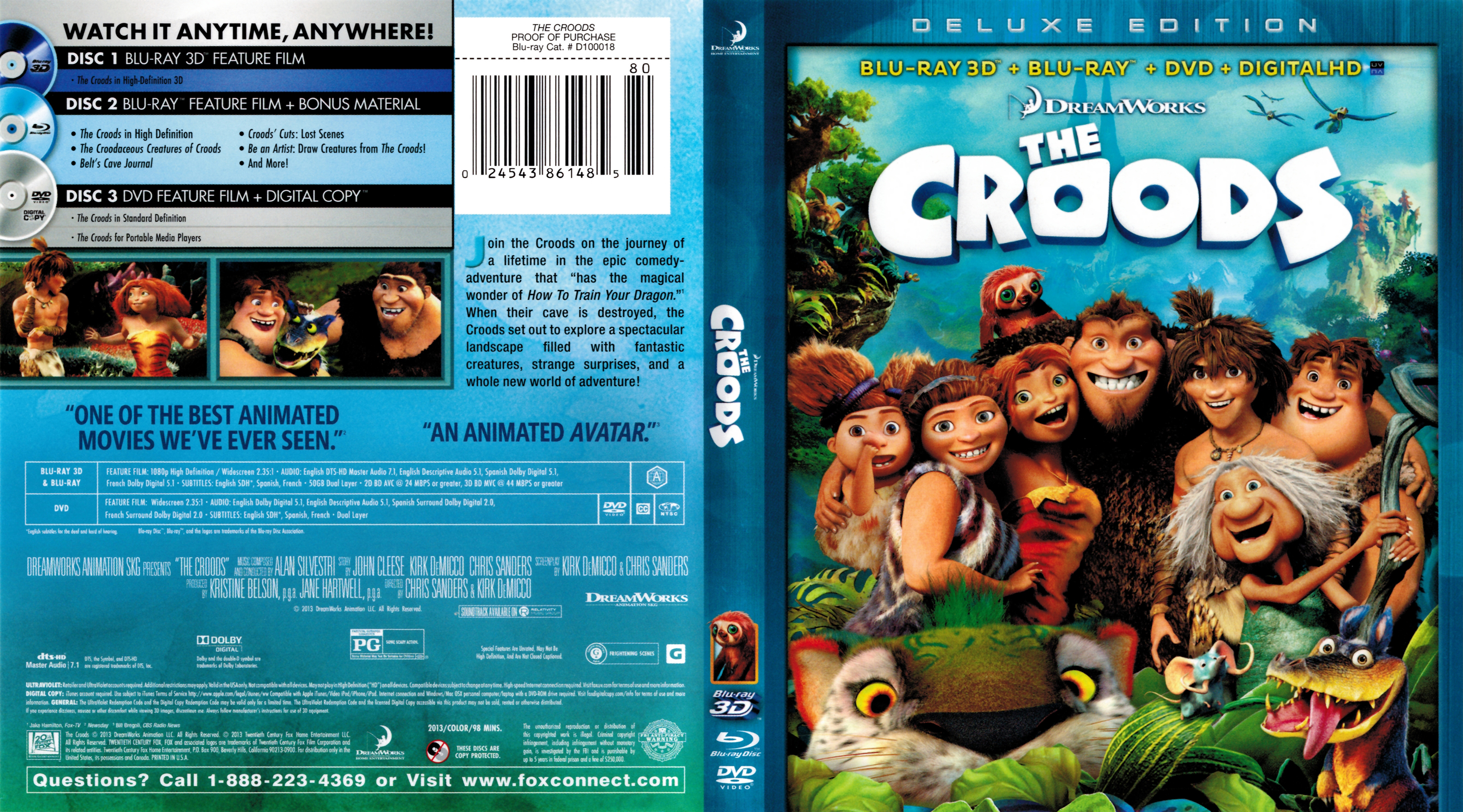 Jaquette DVD Les Croods 3D (BLU-RAY) v2
