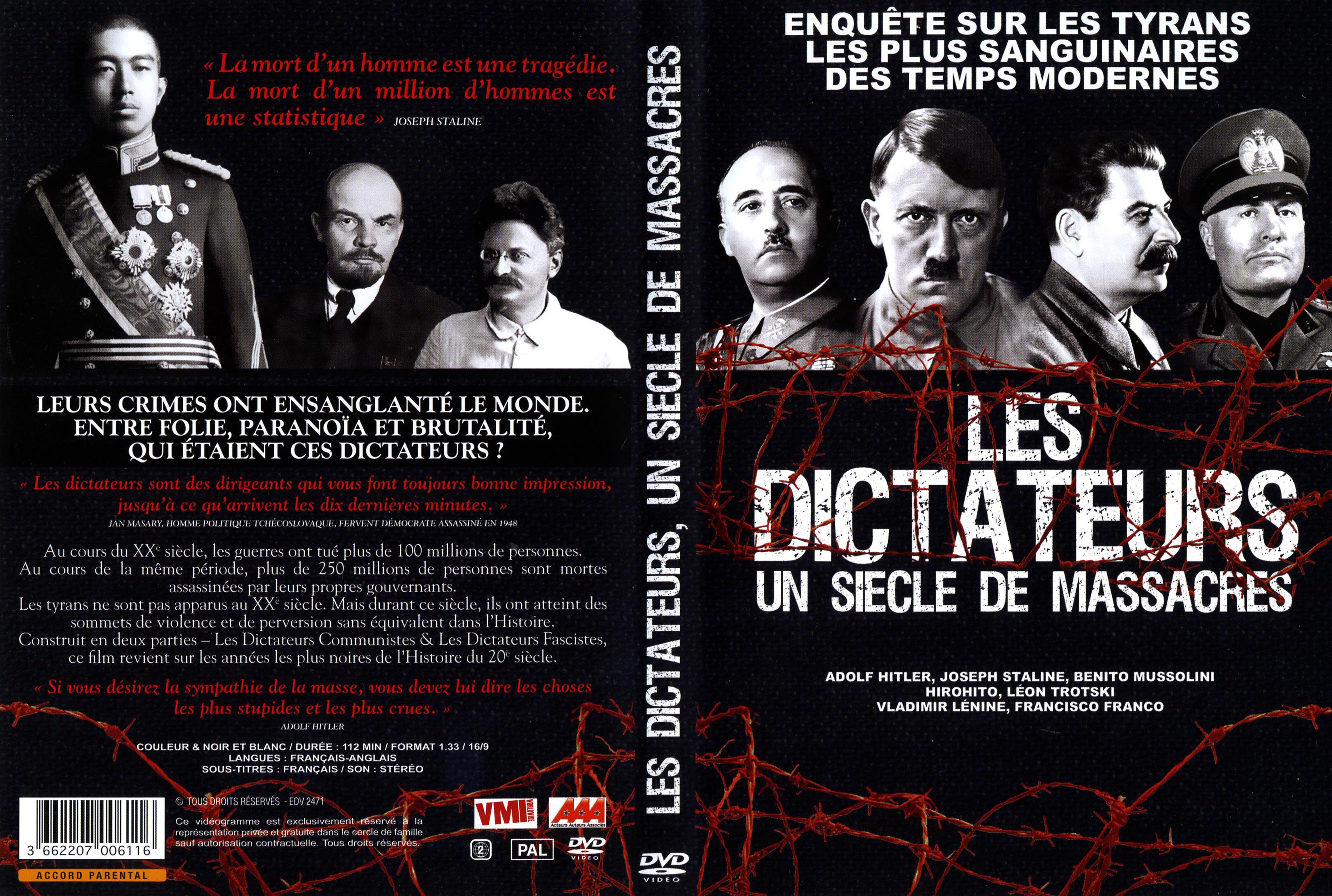 Jaquette DVD Les Dictateurs - Un sicle de massacres