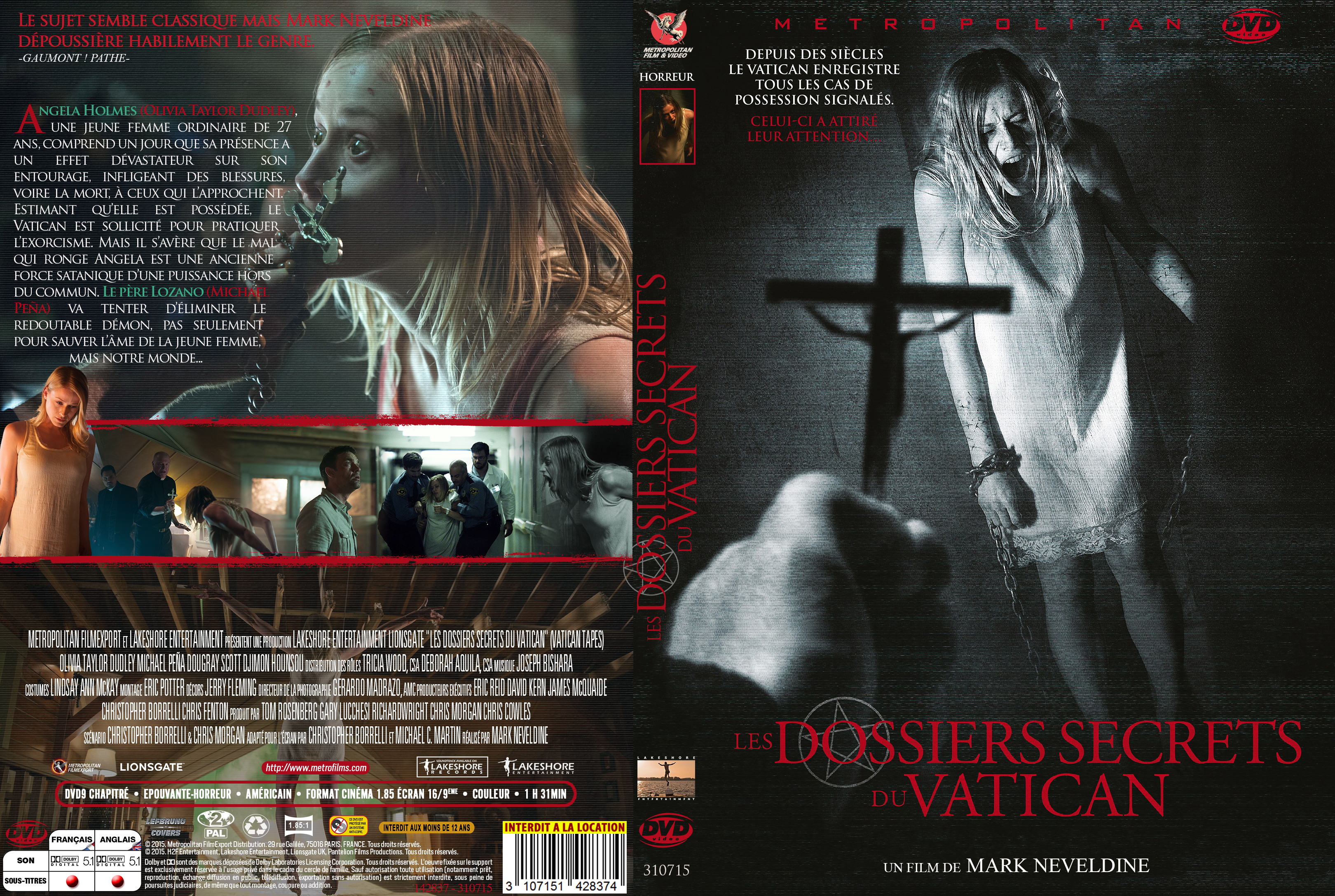 Jaquette DVD Les Dossiers Secrets du Vatican custom