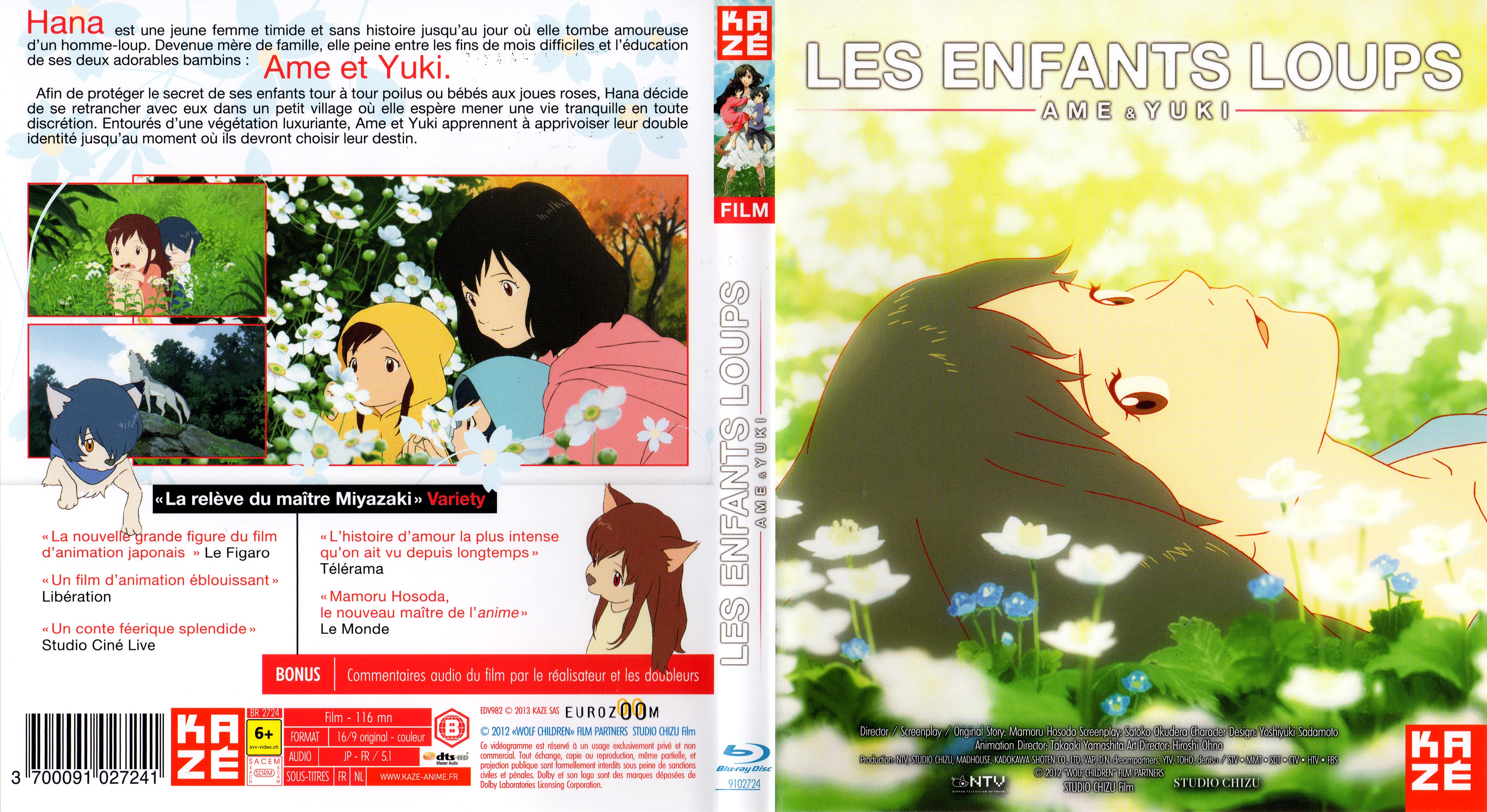 Jaquette DVD Les Enfants Loups, Ame & Yuki (BLU-RAY)