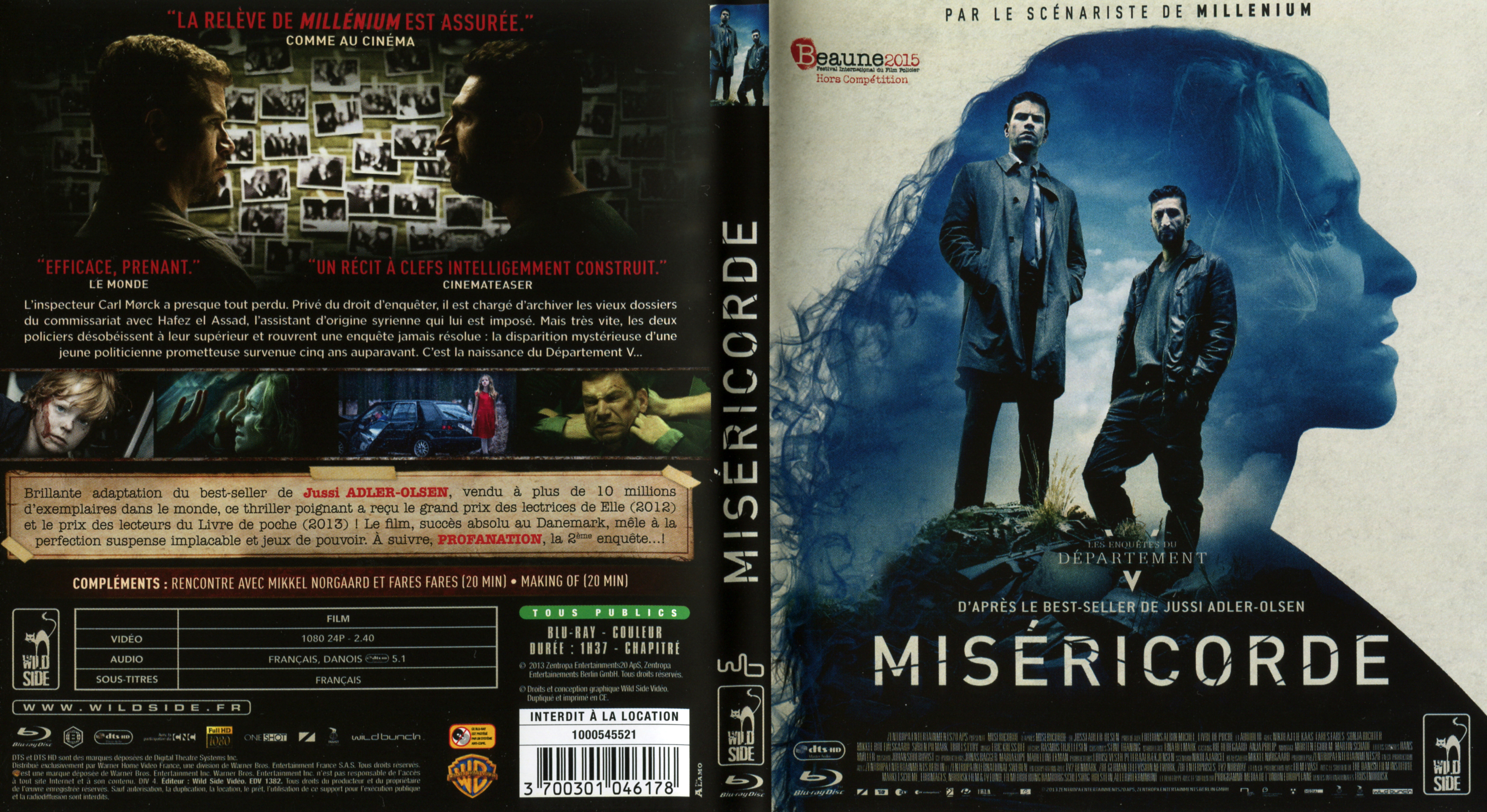 Jaquette DVD Les Enqutes du Dpartement V : Misricorde (BLU-RAY)