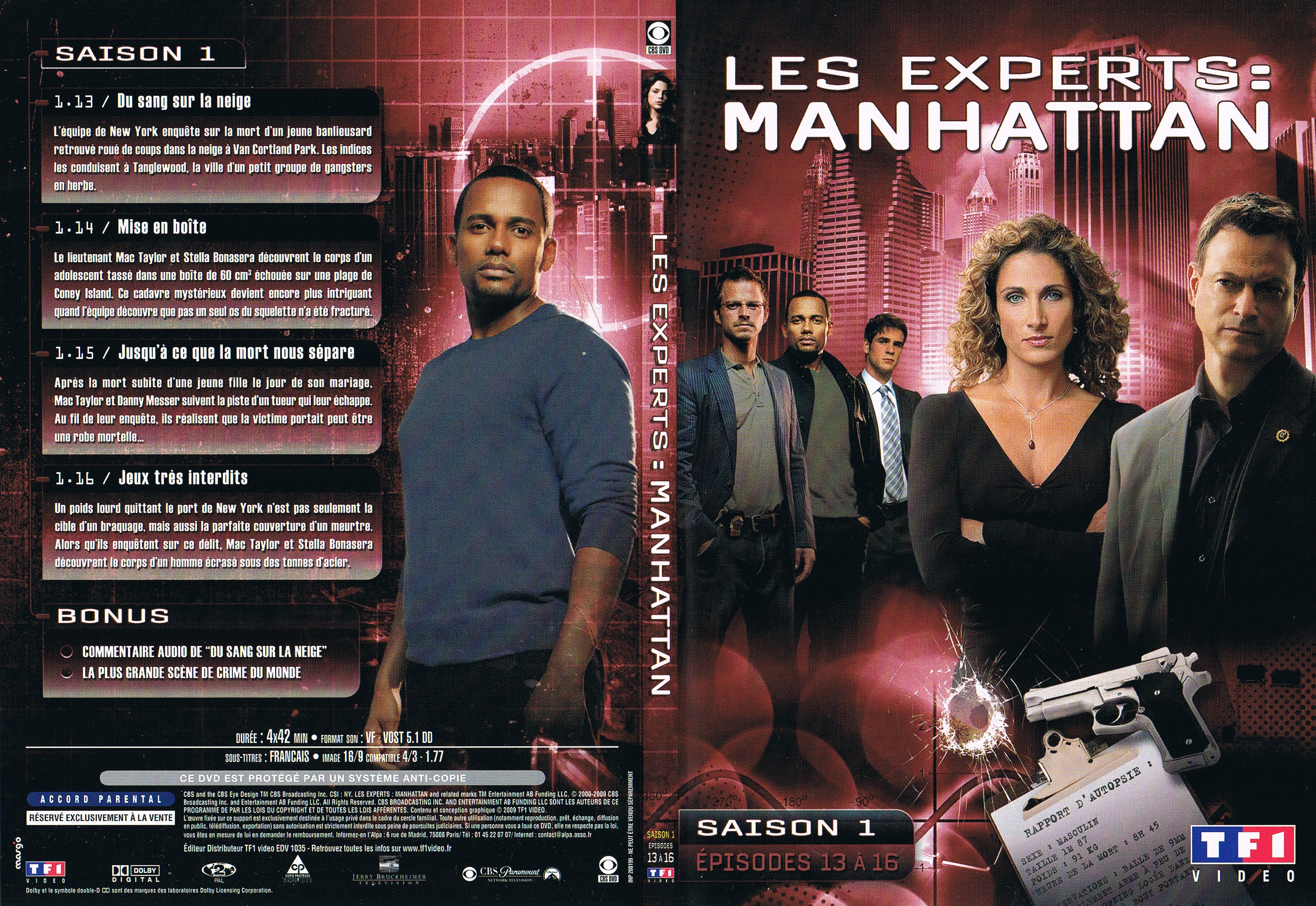 Jaquette DVD Les Experts Manhattan Saison 1 Ep 13  16