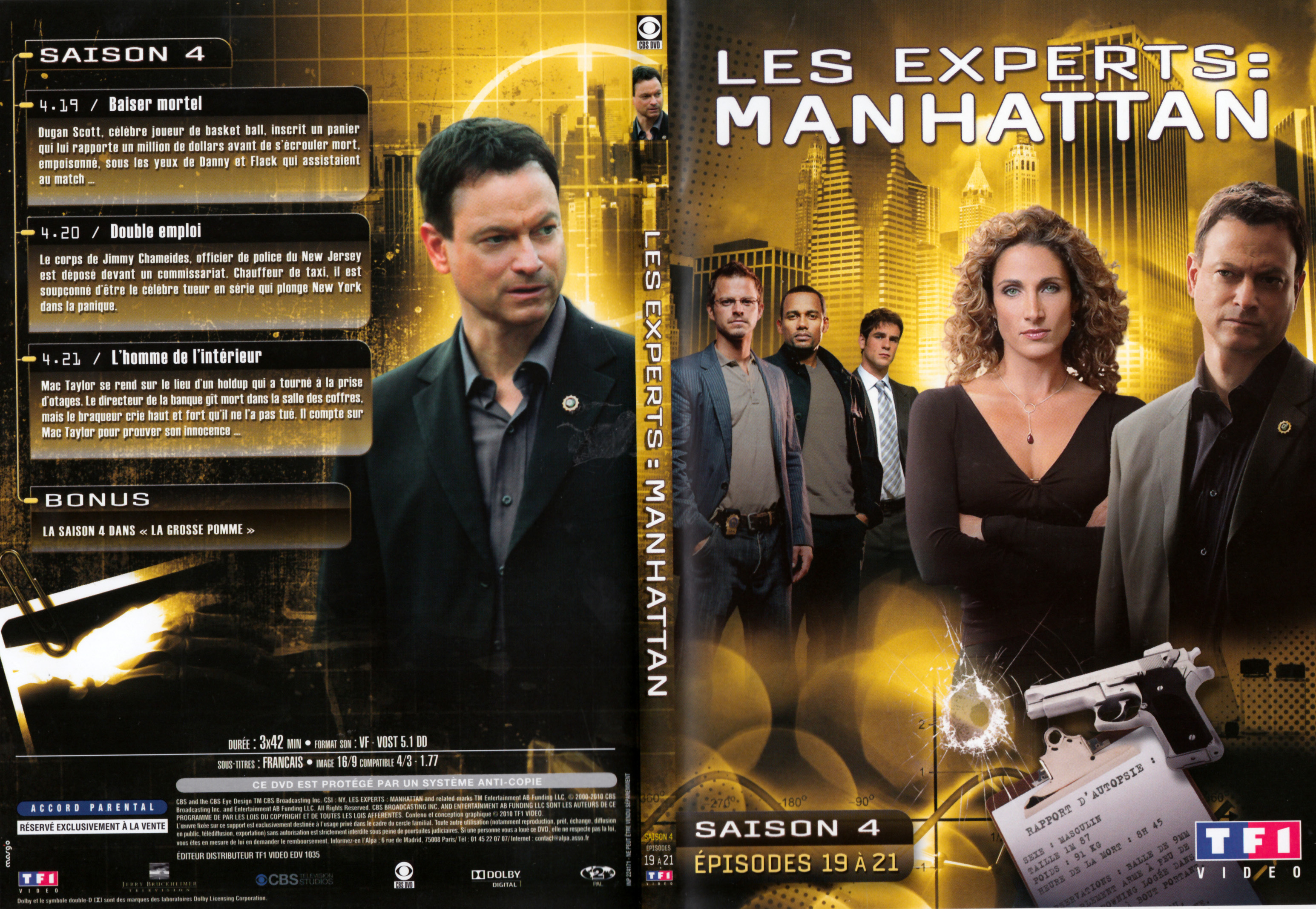 Jaquette DVD Les Experts Manhattan Saison 4 DVD 6