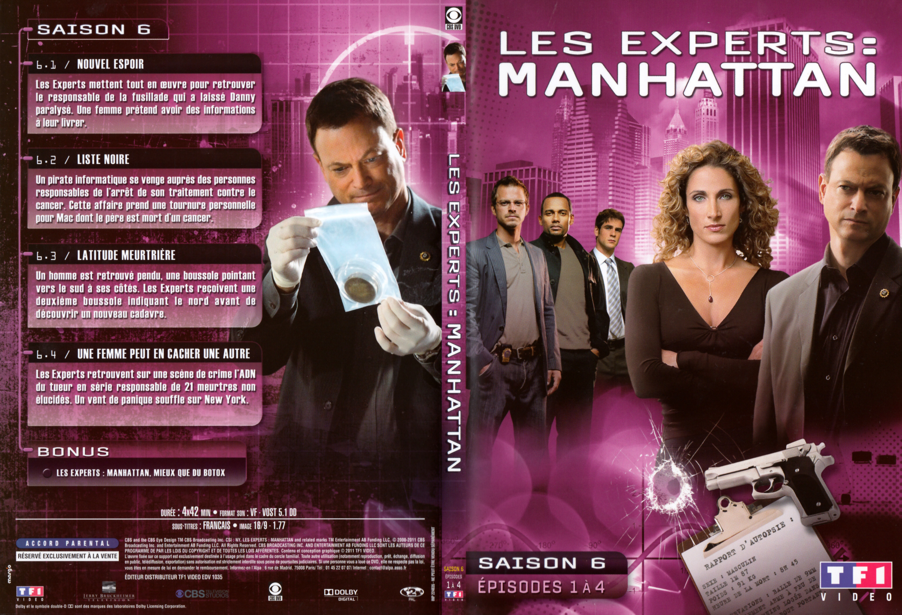 Jaquette DVD Les Experts Manhattan Saison 6 DVD 1