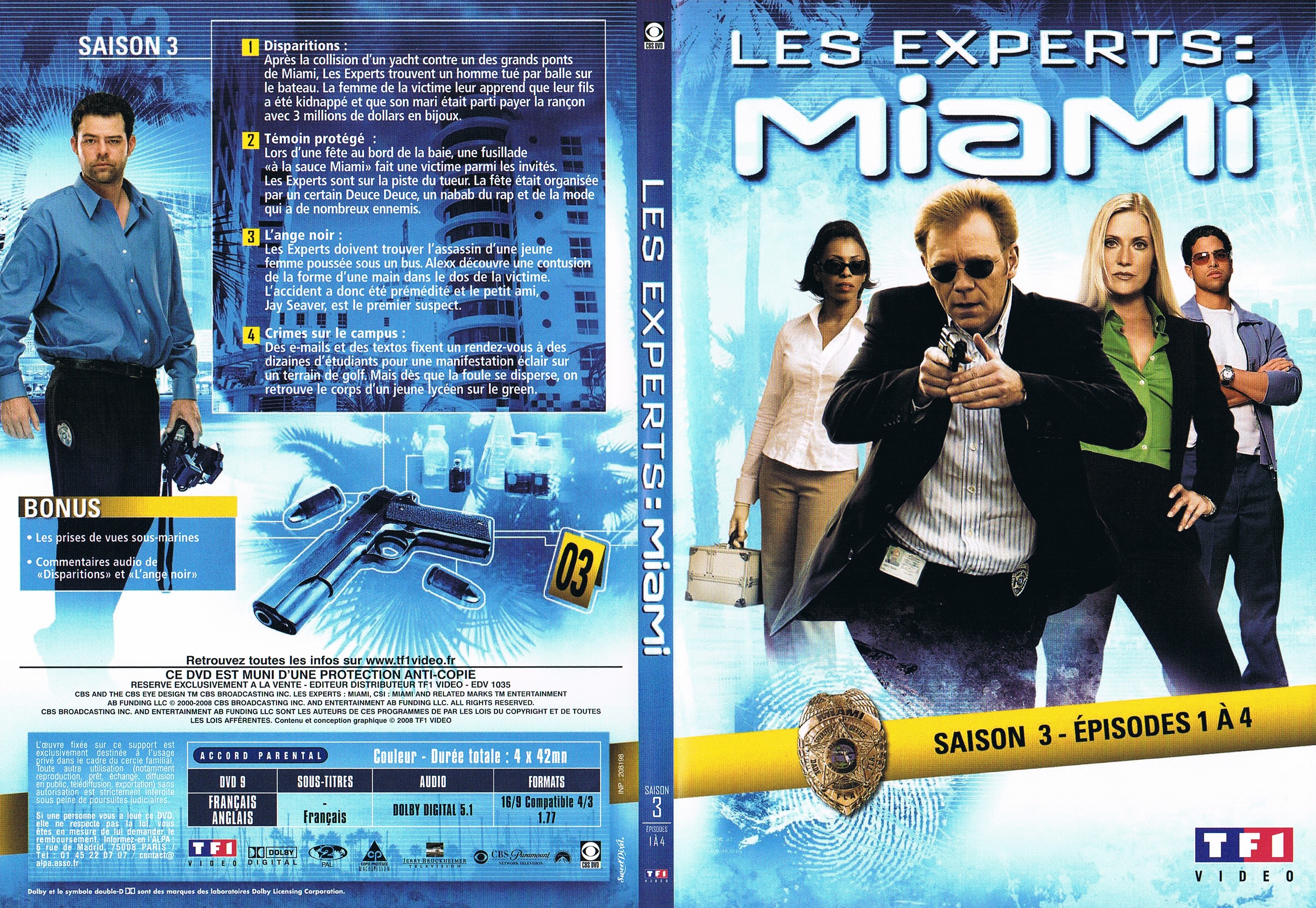 Jaquette DVD Les Experts Miami Saison 3 Ep 01  04