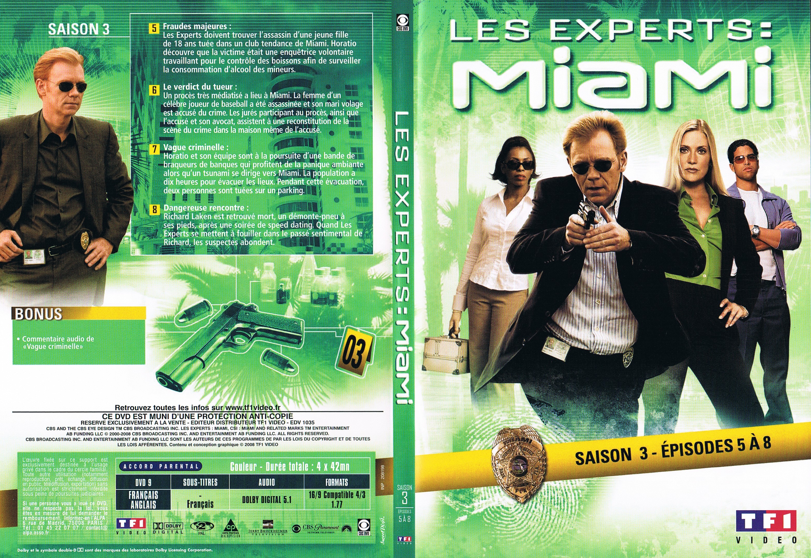 Jaquette DVD Les Experts Miami Saison 3 Ep 05  08