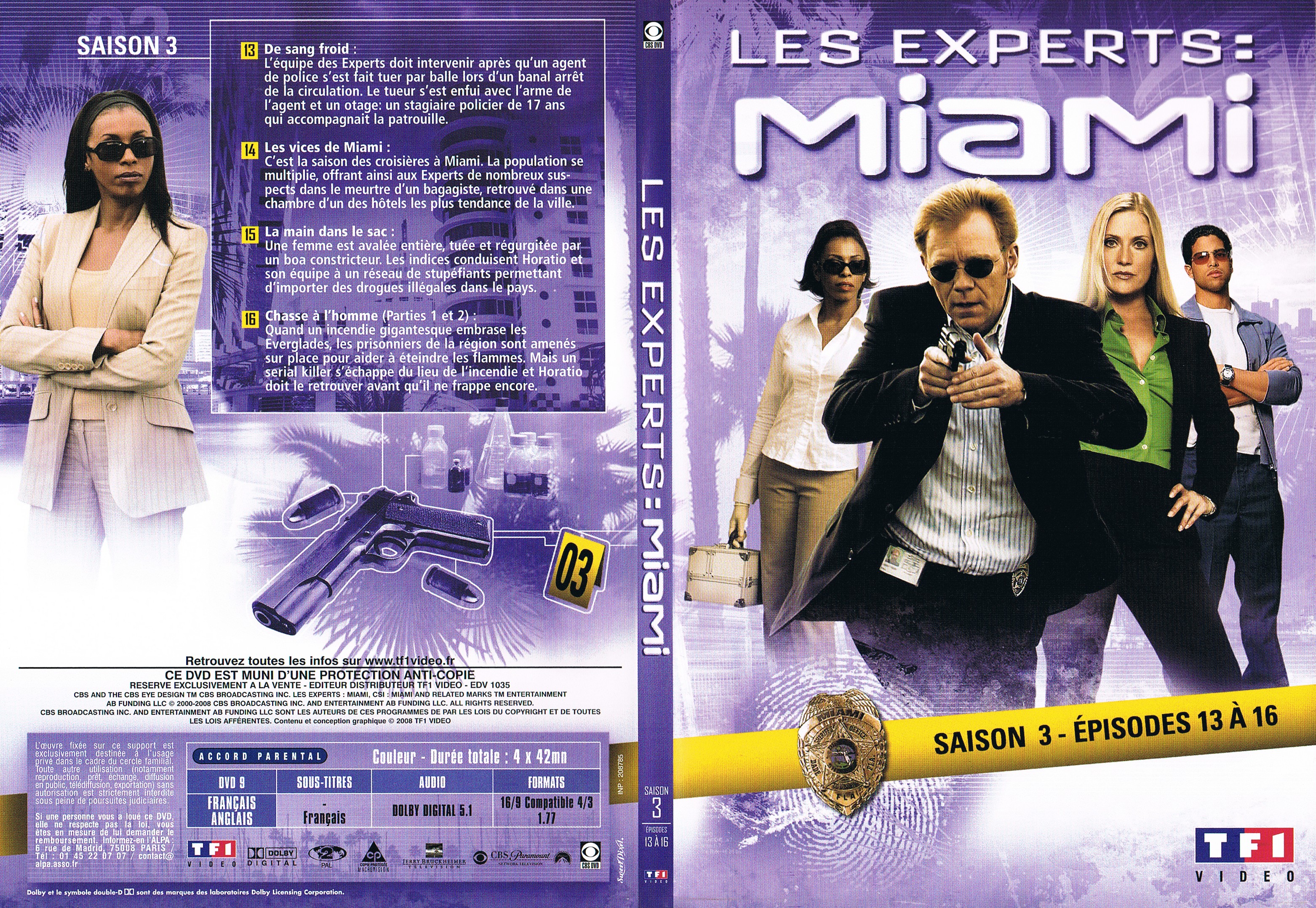 Jaquette DVD Les Experts Miami Saison 3 Ep 13  16
