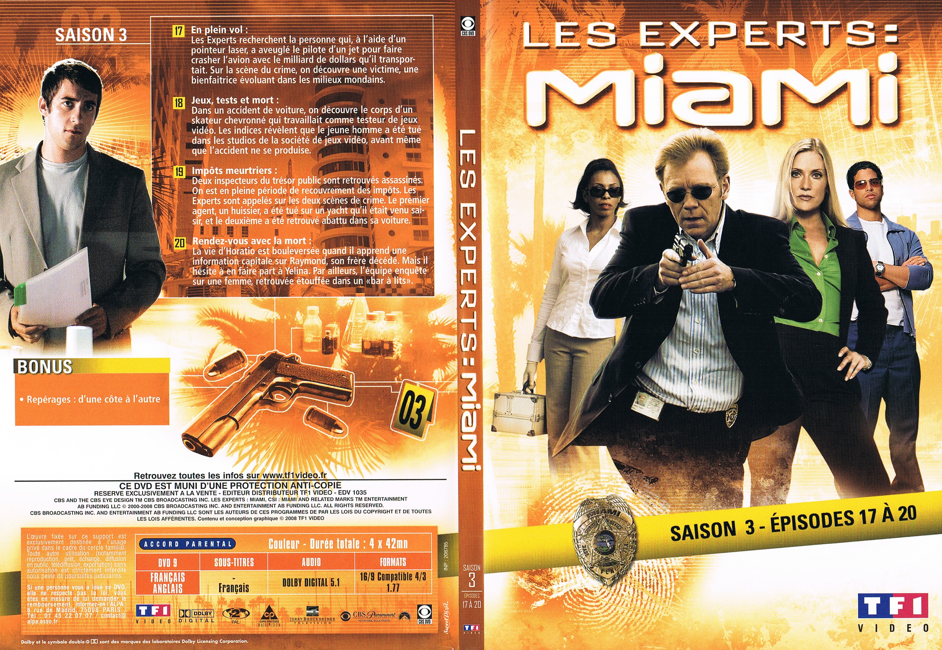 Jaquette DVD Les Experts Miami Saison 3 Ep 17  20