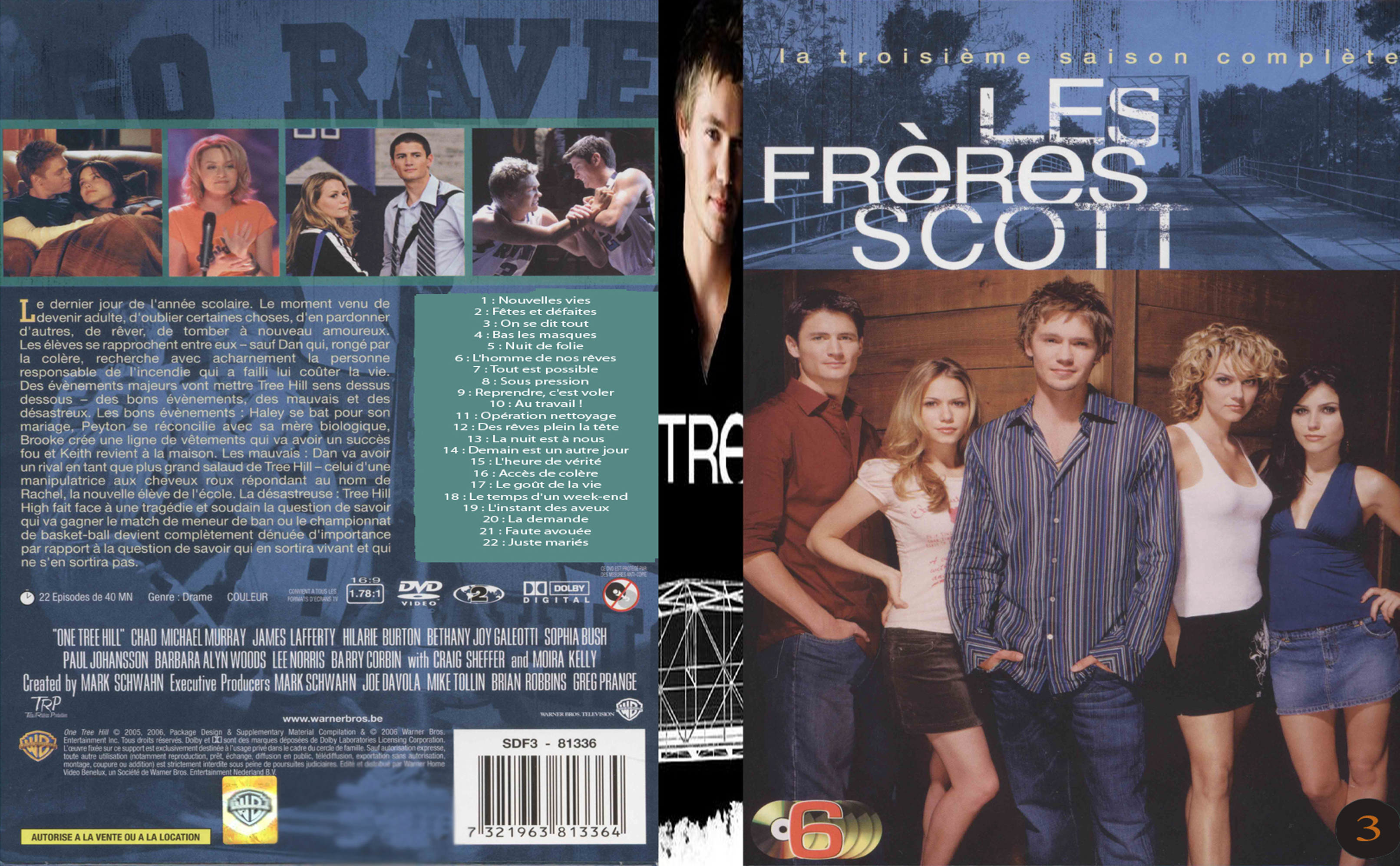 Jaquette DVD Les Frres Scott Saison 3 Lintegrale