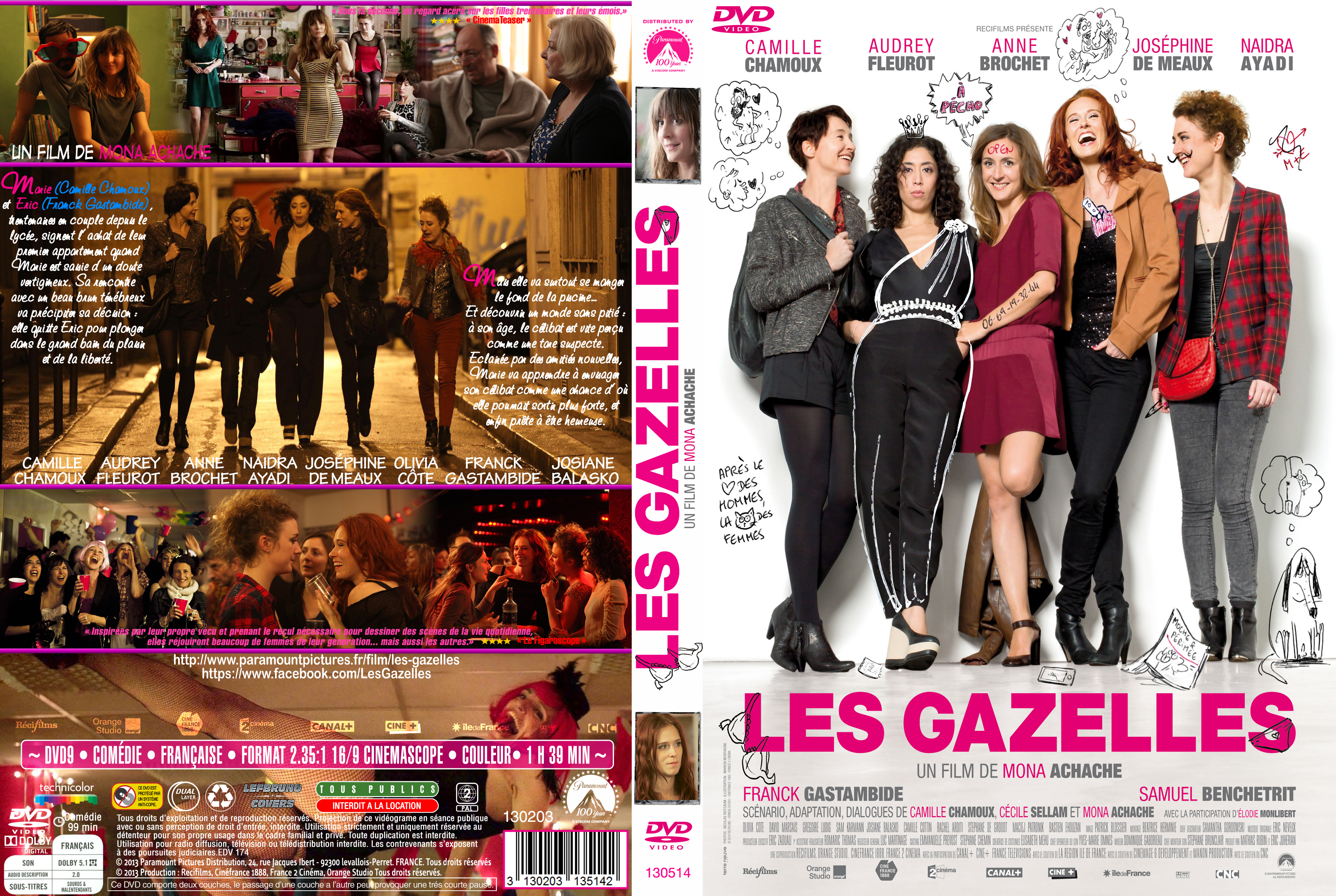 Jaquette DVD Les Gazelles custom