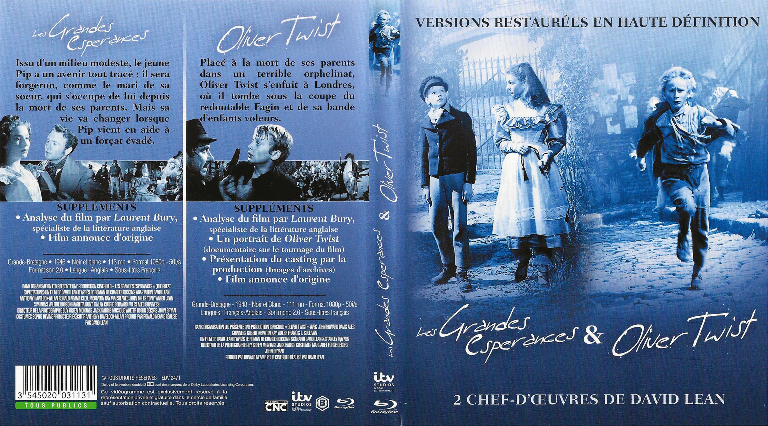 Jaquette DVD Les Grandes Esperances & Oliver Twist (BLU-RAY)