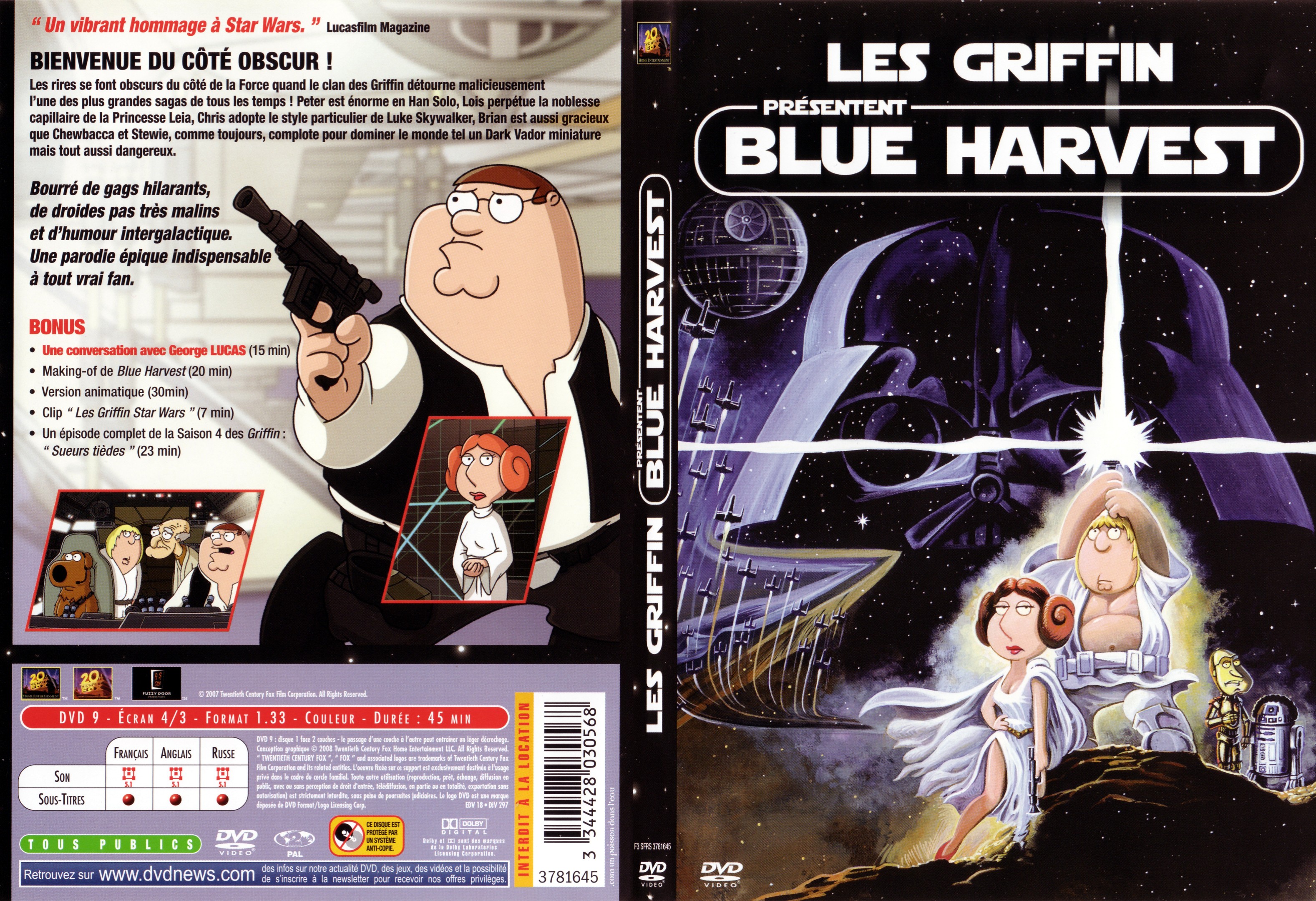 Jaquette DVD Les Griffin - Blue Harvest - SLIM