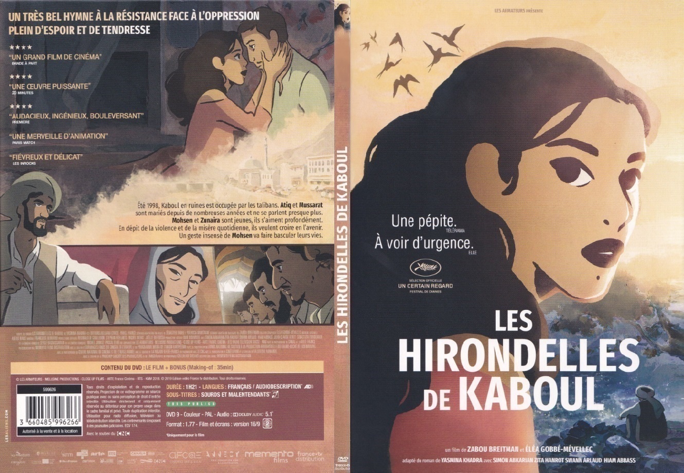 Jaquette DVD Les Hirondelles de Kaboul