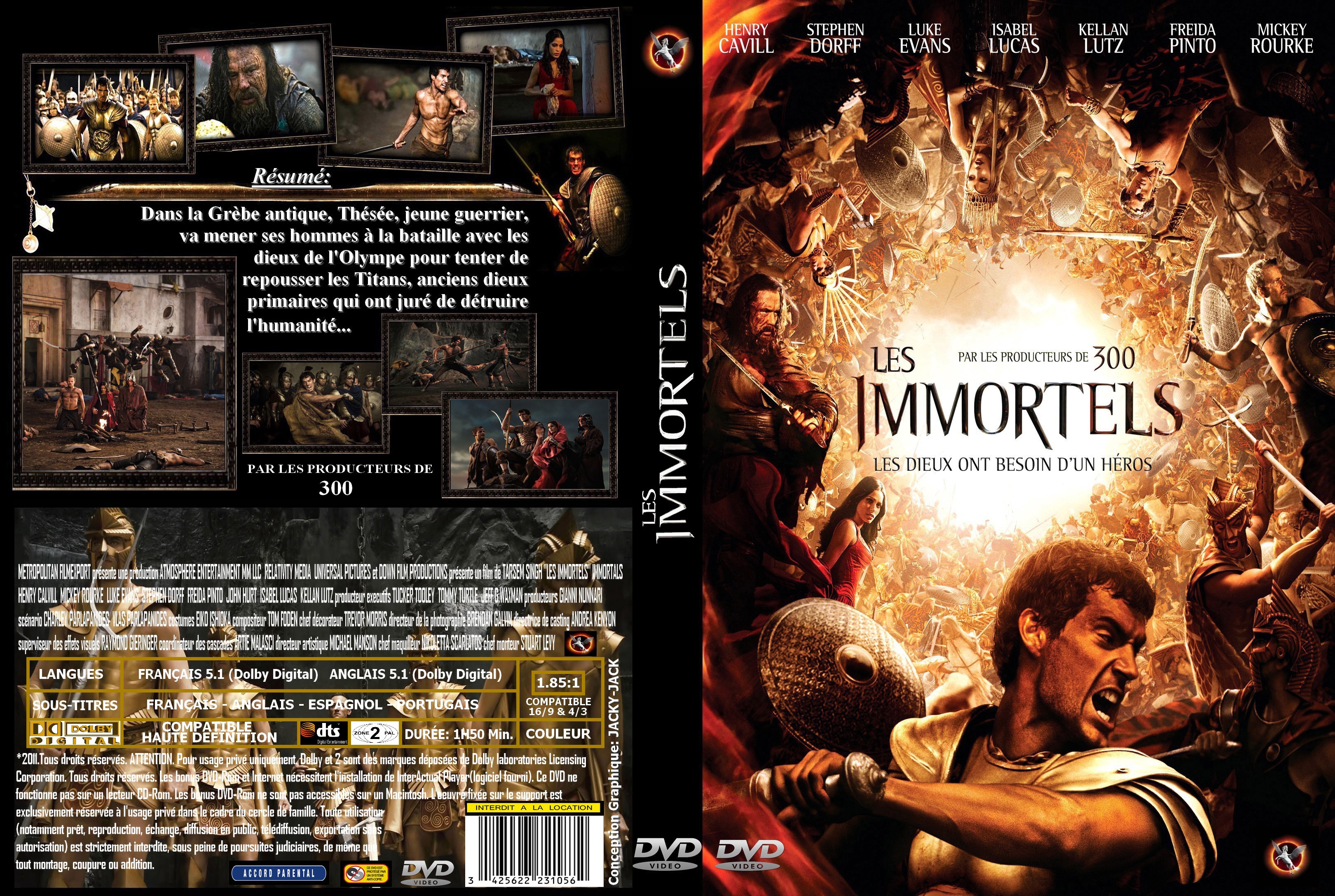 Jaquette DVD Les Immortels custom