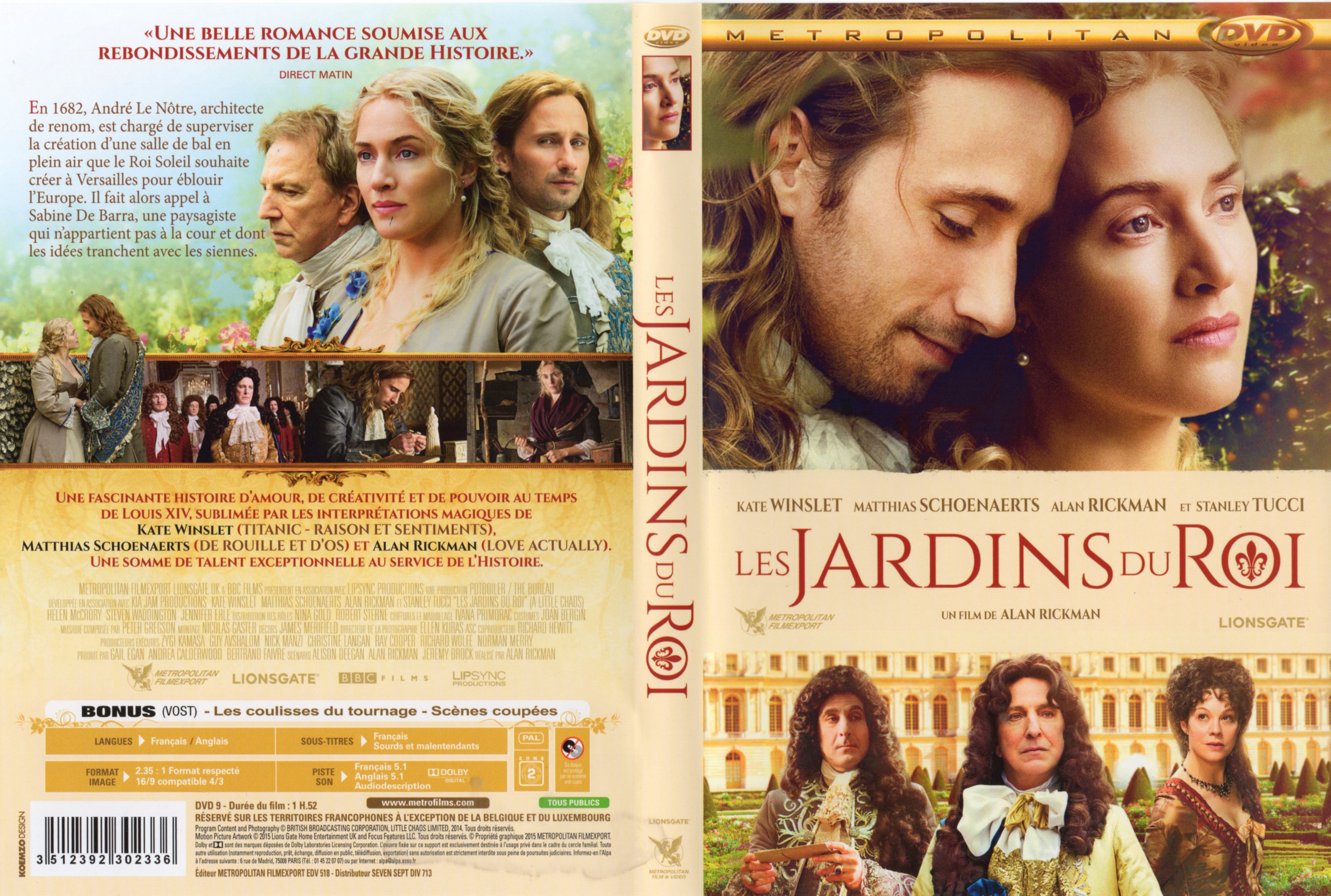 Jaquette DVD Les Jardins du Roi