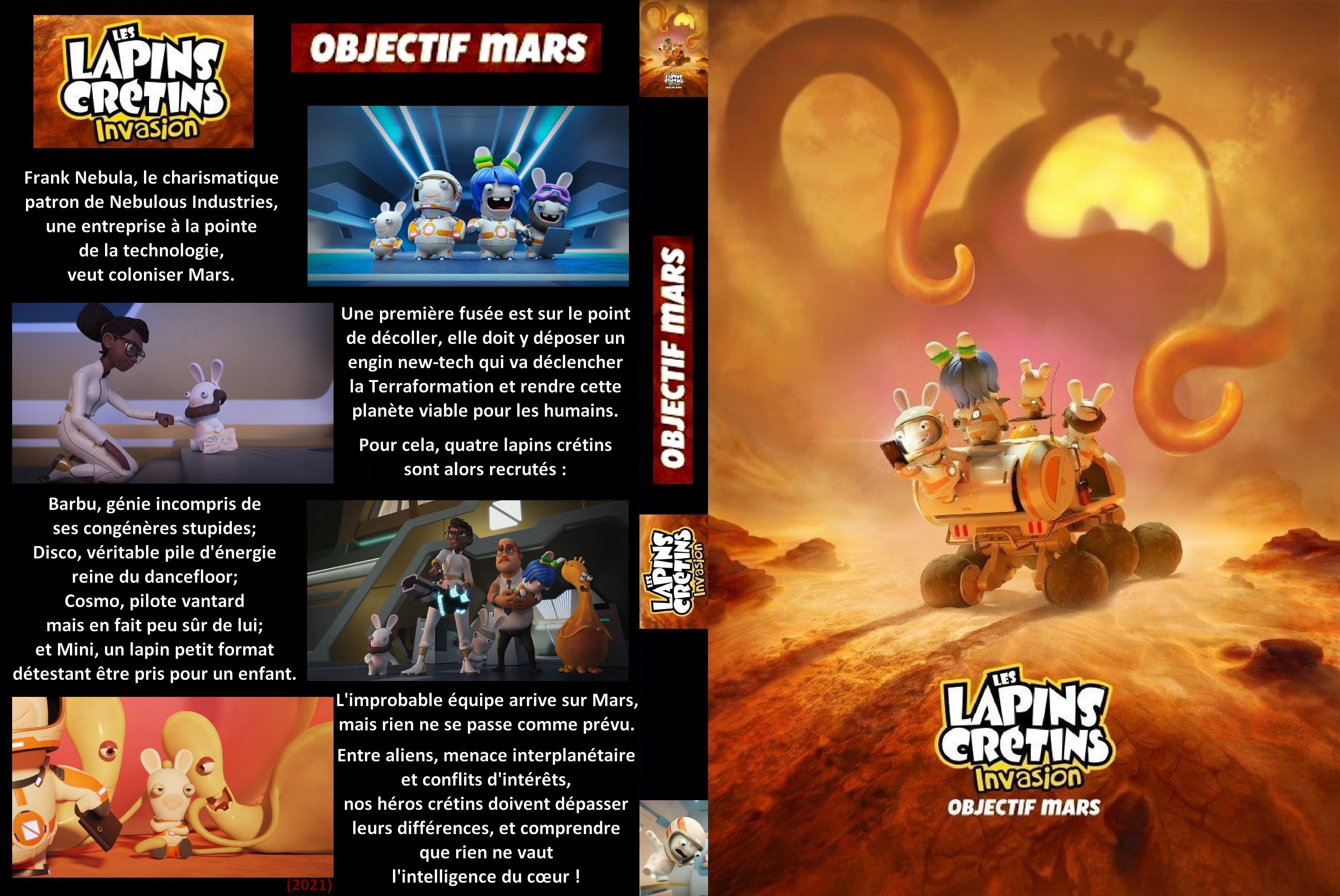 Jaquette DVD Les Lapins Cretins Invasion - Objectif Mars custom v2