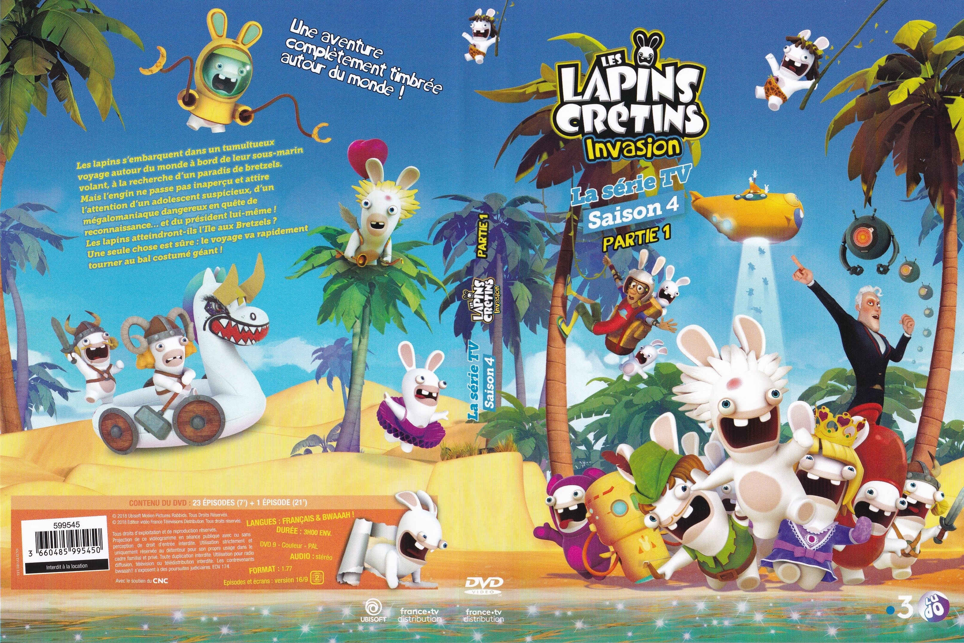 Jaquette DVD Les Lapins crtins Invasion Saison 4 vol 1